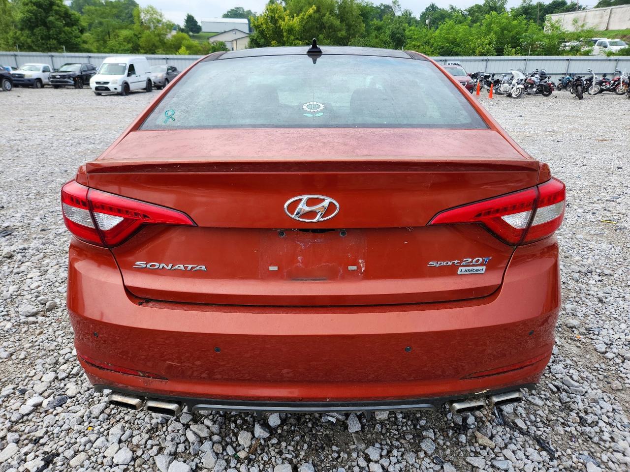 2015 Hyundai Sonata Limited 2.0t Orange vin: 5NPE34AB5FH135488