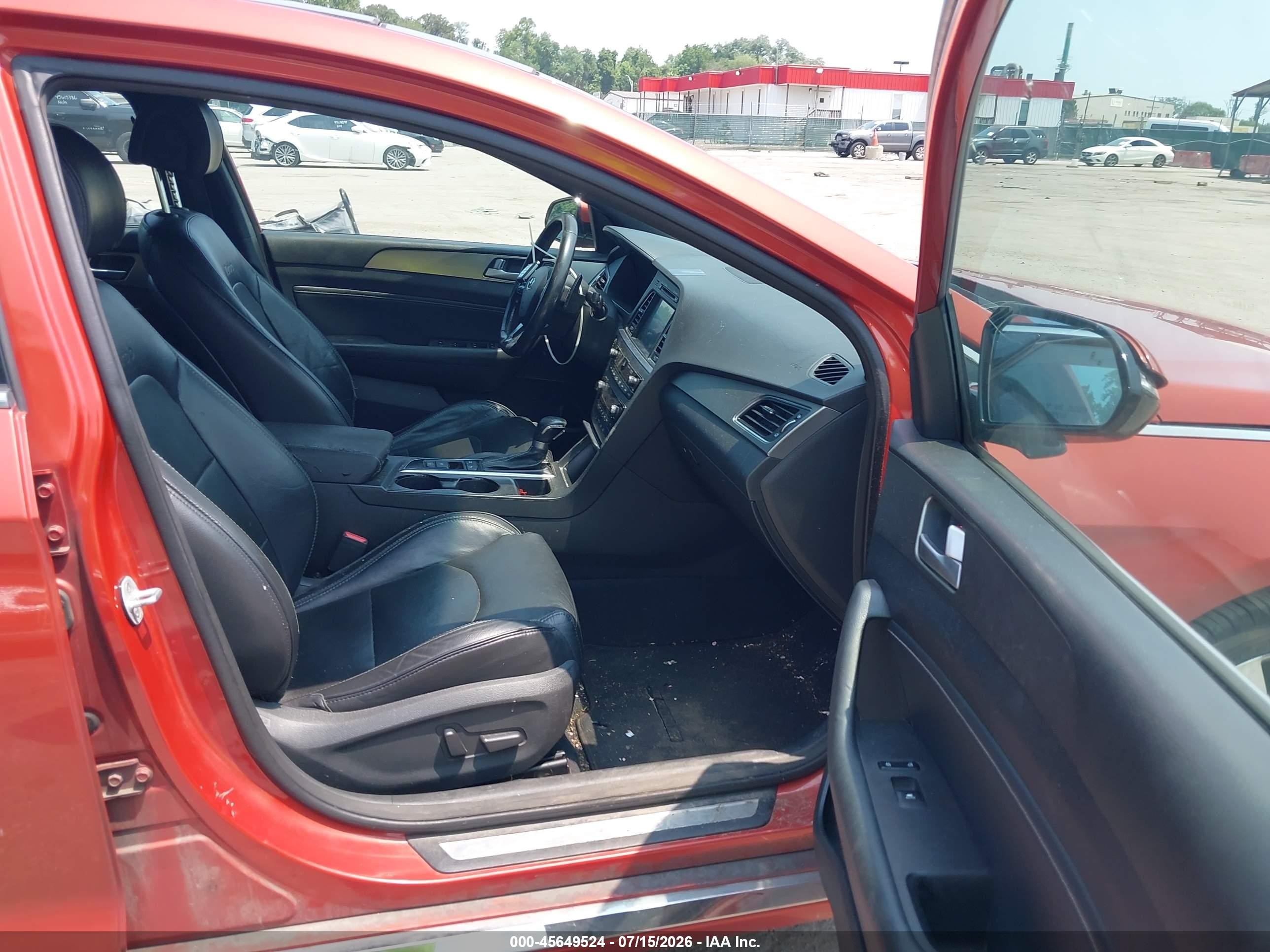 2015 Hyundai Sonata Limited 2.0t Orange vin: 5NPE34AB5FH190488