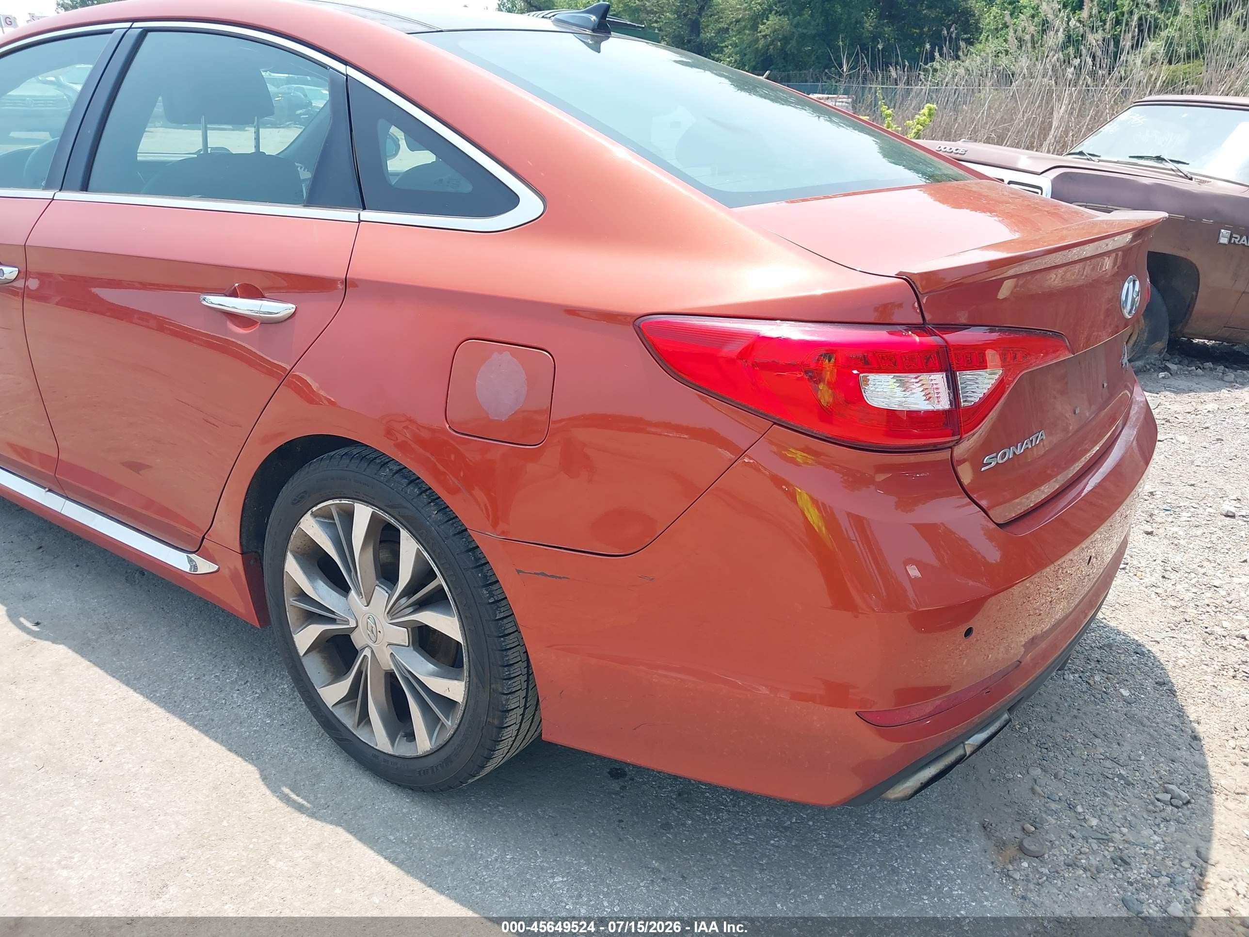2015 Hyundai Sonata Limited 2.0t Orange vin: 5NPE34AB5FH190488