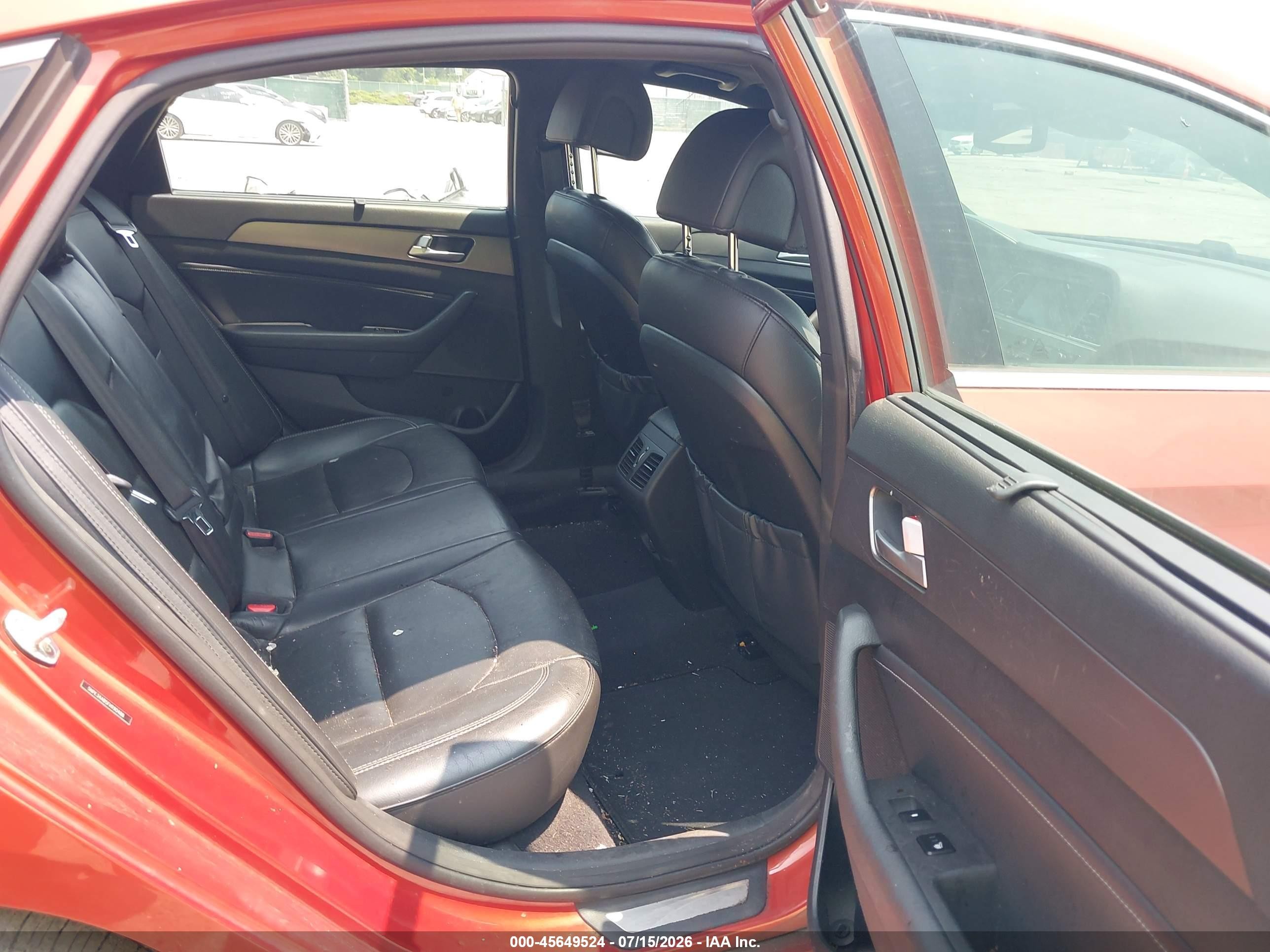2015 Hyundai Sonata Limited 2.0t Orange vin: 5NPE34AB5FH190488