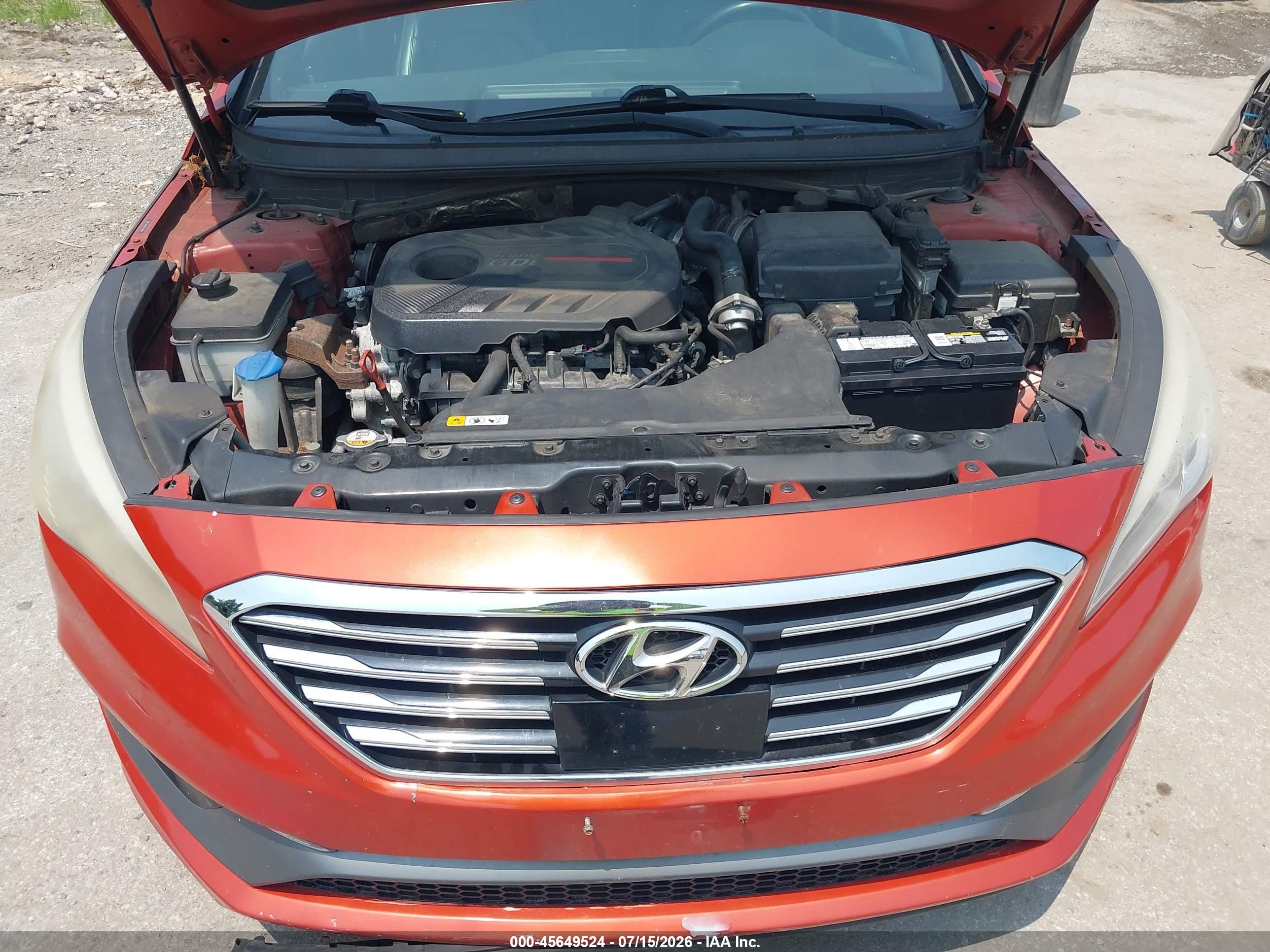 2015 Hyundai Sonata Limited 2.0t Orange vin: 5NPE34AB5FH190488
