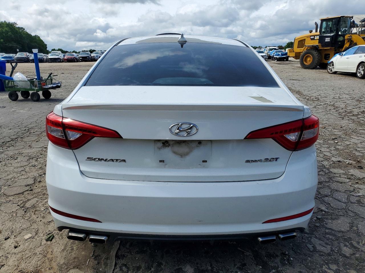 2015 Hyundai Sonata Sport 2.0t White vin: 5NPE34AB5FH192970
