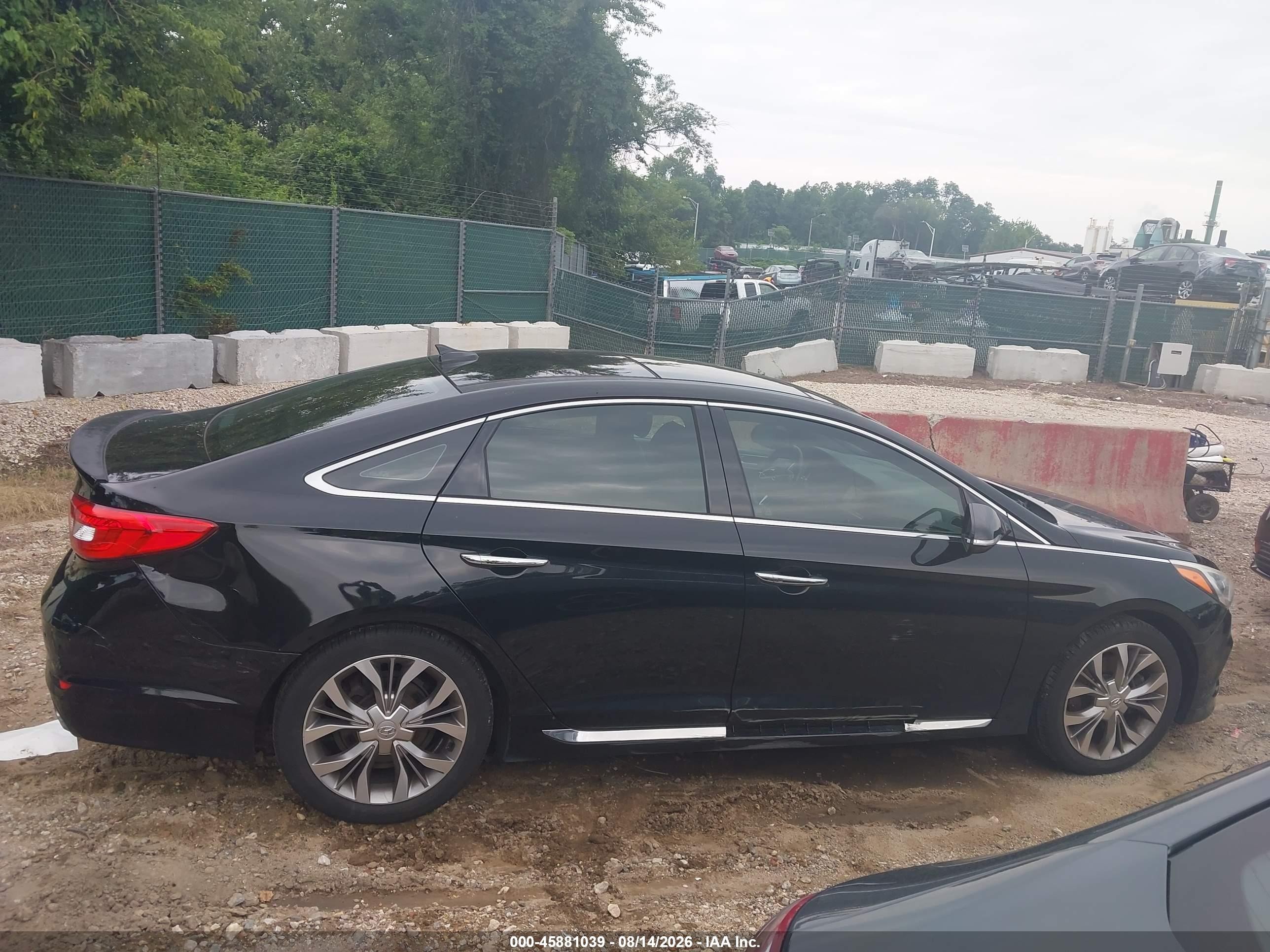 2015 Hyundai Sonata Limited 2.0t Черный vin: 5NPE34AB5FH245795