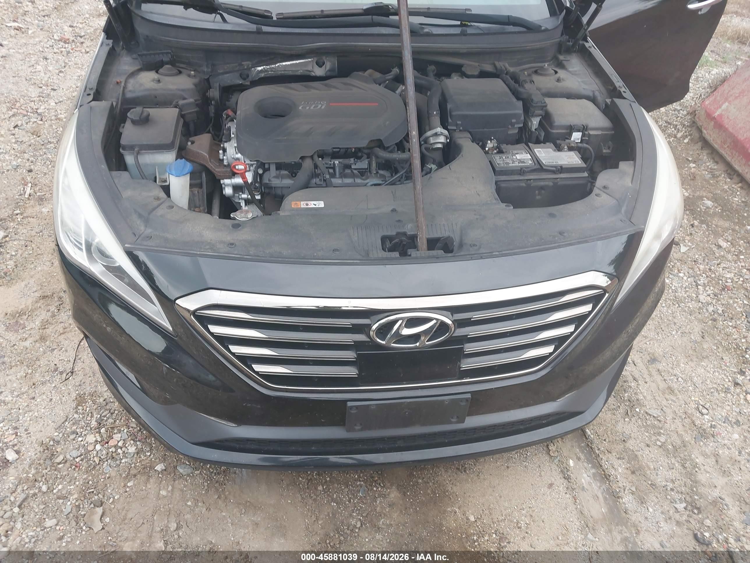2015 Hyundai Sonata Limited 2.0t Черный vin: 5NPE34AB5FH245795