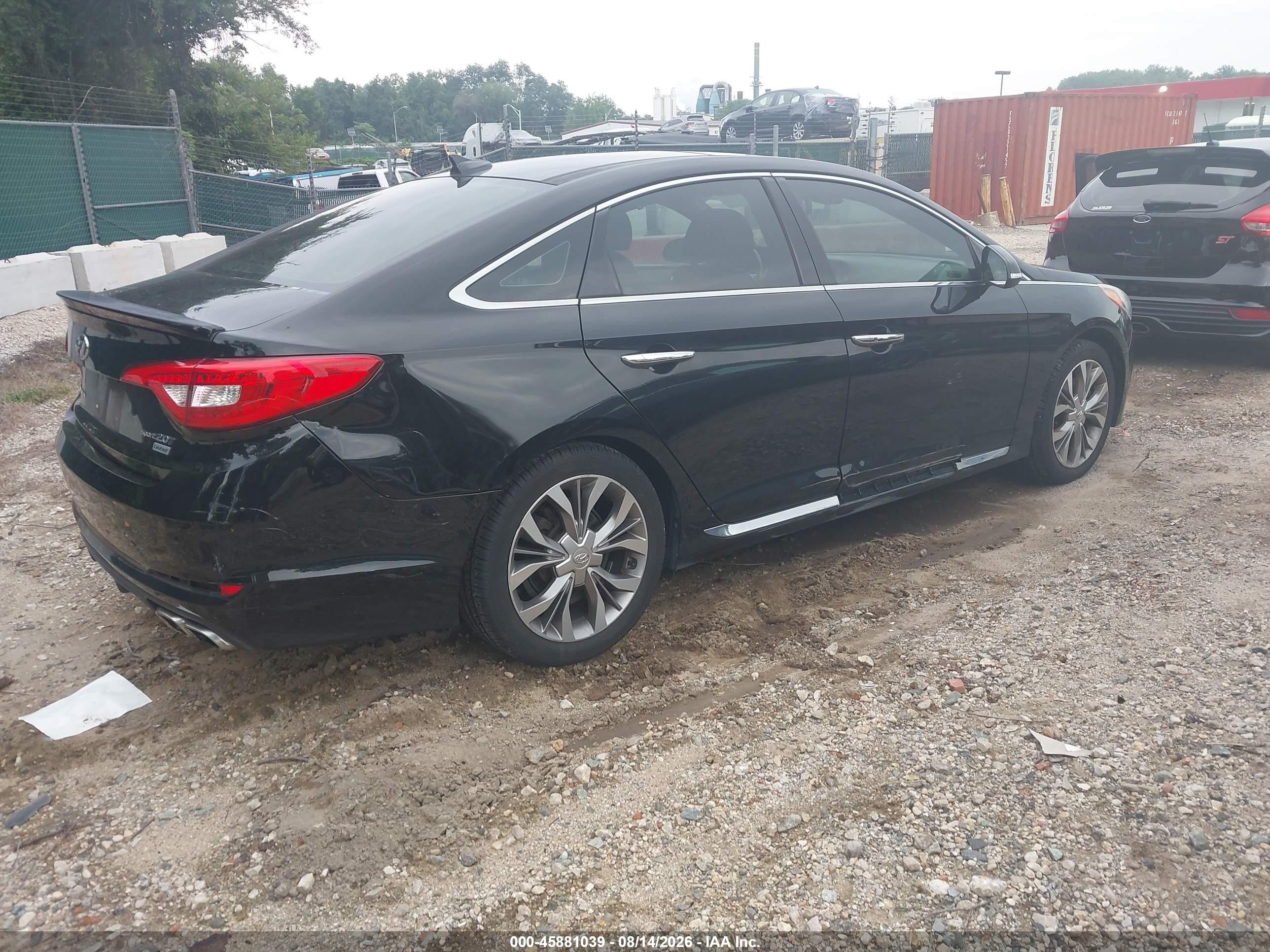 2015 Hyundai Sonata Limited 2.0t Черный vin: 5NPE34AB5FH245795