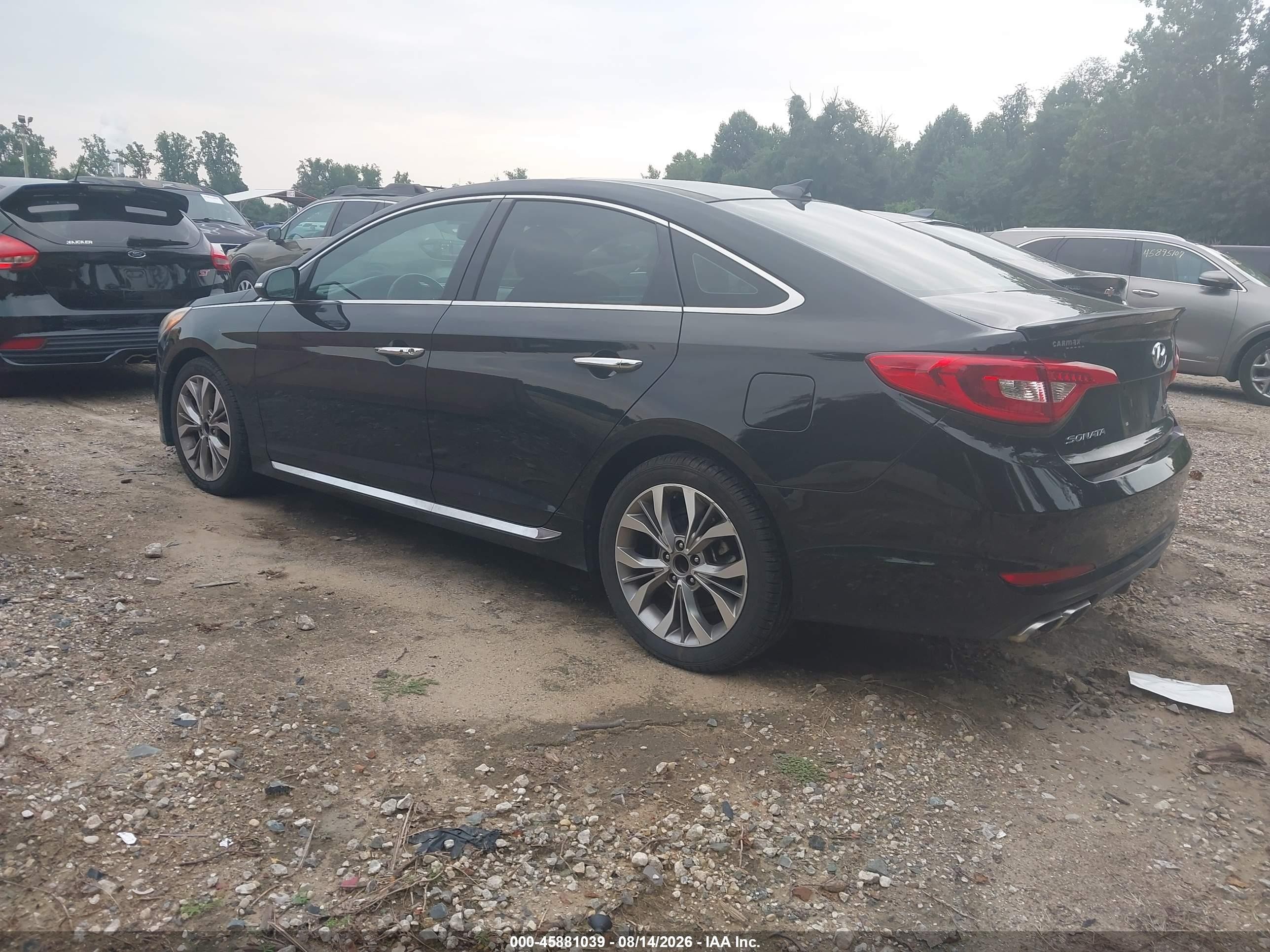 2015 Hyundai Sonata Limited 2.0t Черный vin: 5NPE34AB5FH245795
