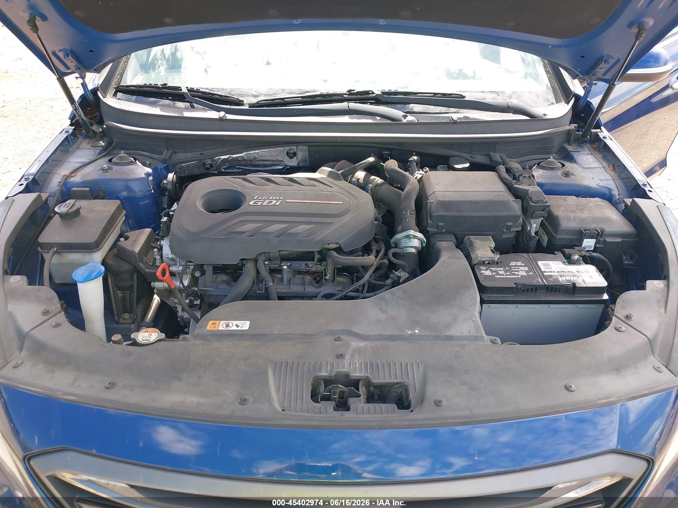 2015 Hyundai Sonata Sport 2.0t Blue vin: 5NPE34AB6FH047713