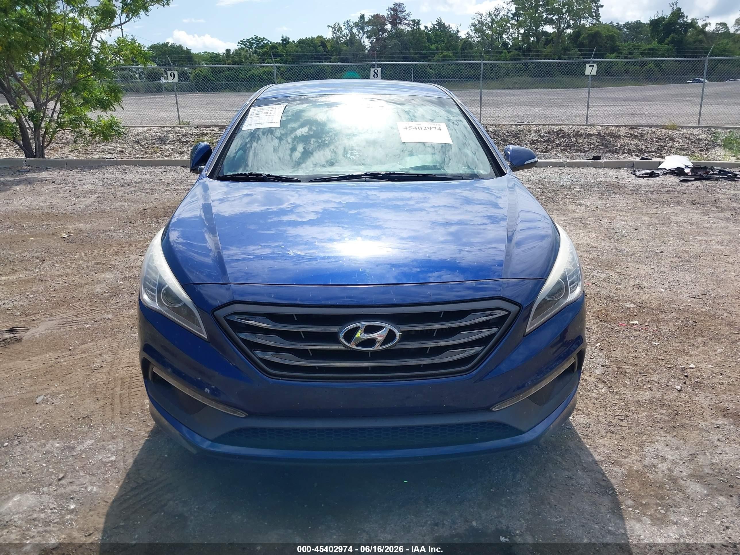 2015 Hyundai Sonata Sport 2.0t Blue vin: 5NPE34AB6FH047713