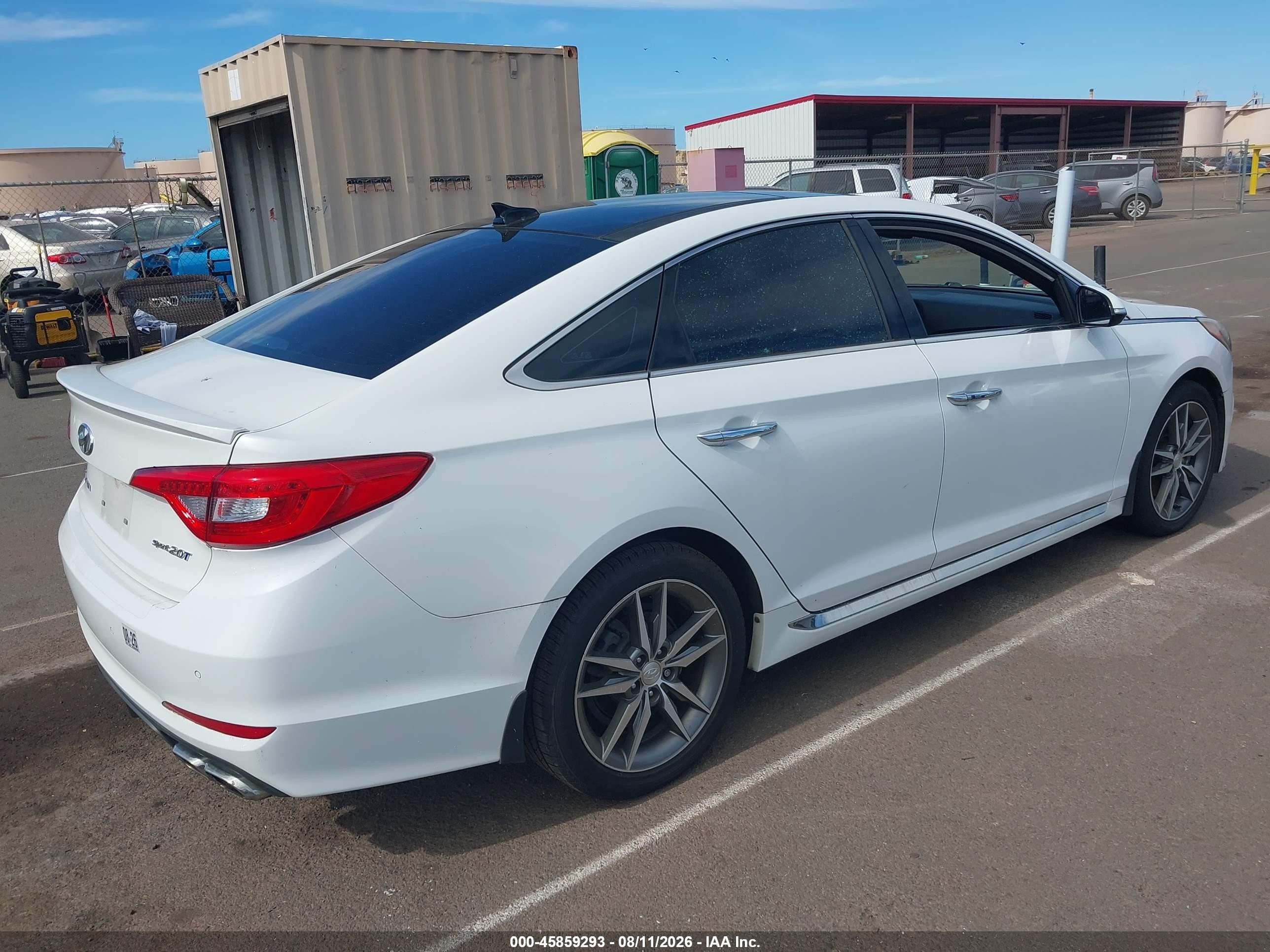 2015 Hyundai Sonata Sport 2.0t White vin: 5NPE34AB6FH048005