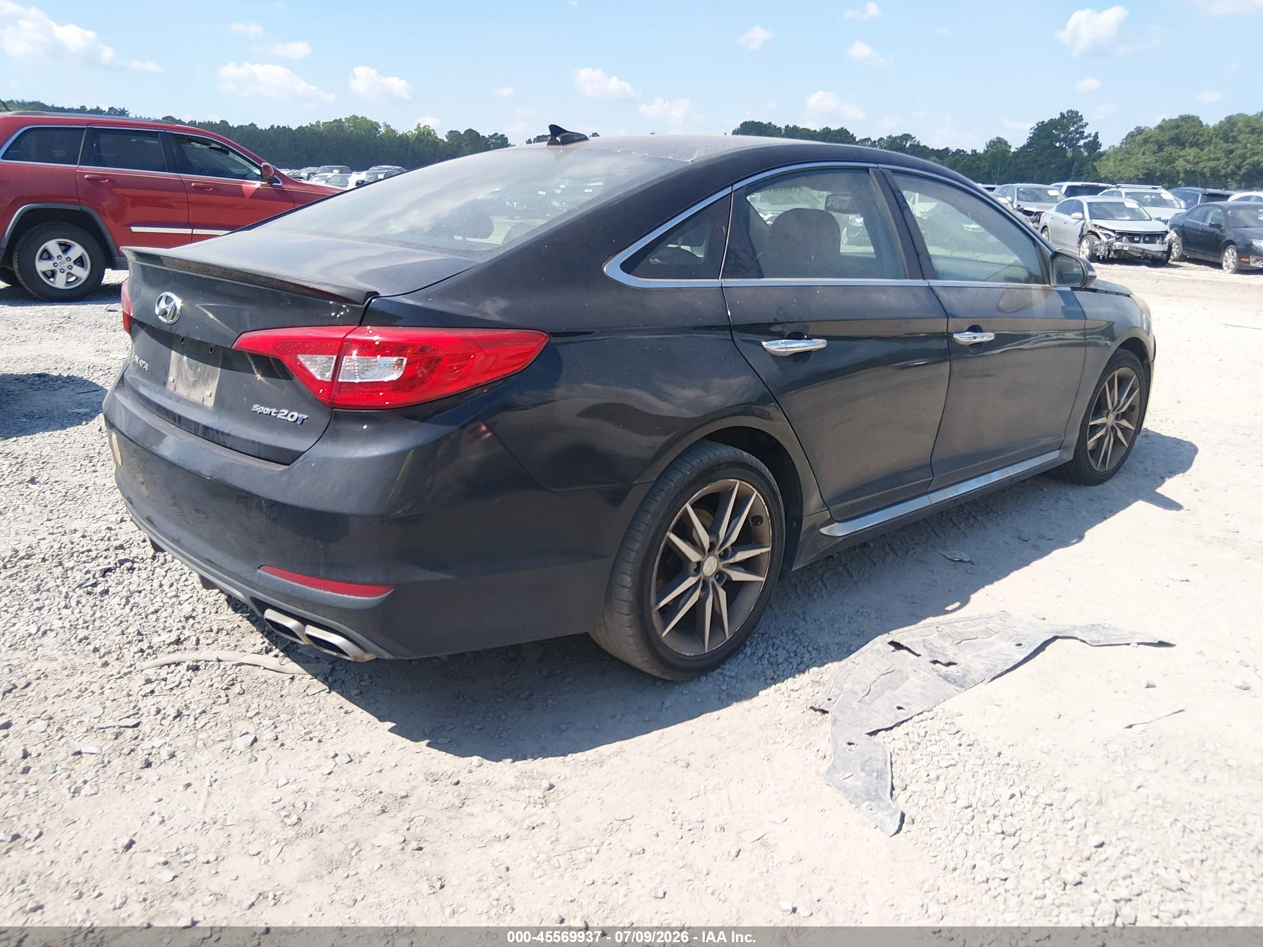 2015 Hyundai Sonata Sport 2.0t Black vin: 5NPE34AB6FH068464
