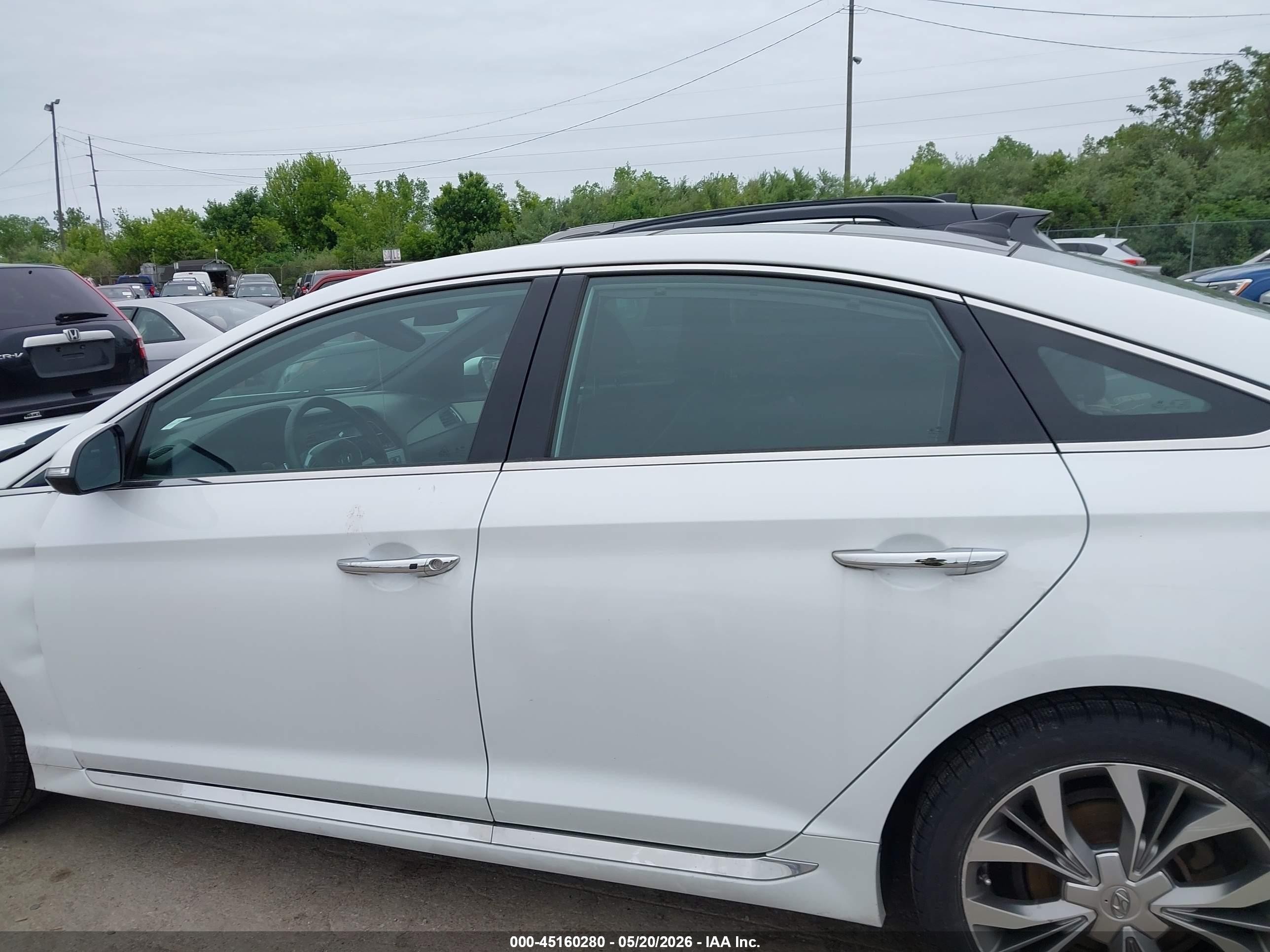 2015 Hyundai Sonata Limited 2.0t White vin: 5NPE34AB6FH123981