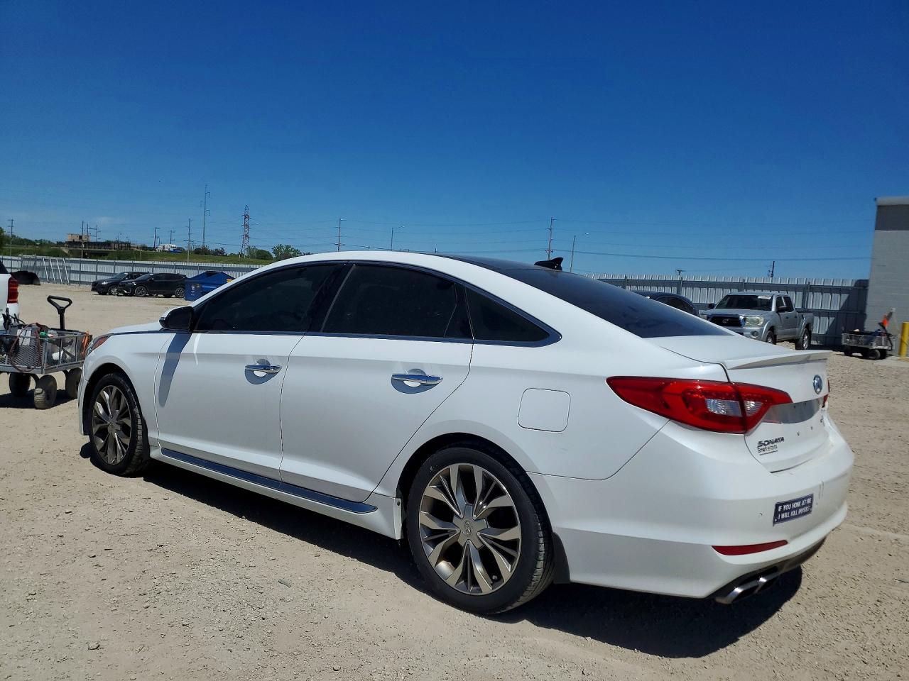 2015 Hyundai Sonata Limited 2.0t White vin: 5NPE34AB6FH162540