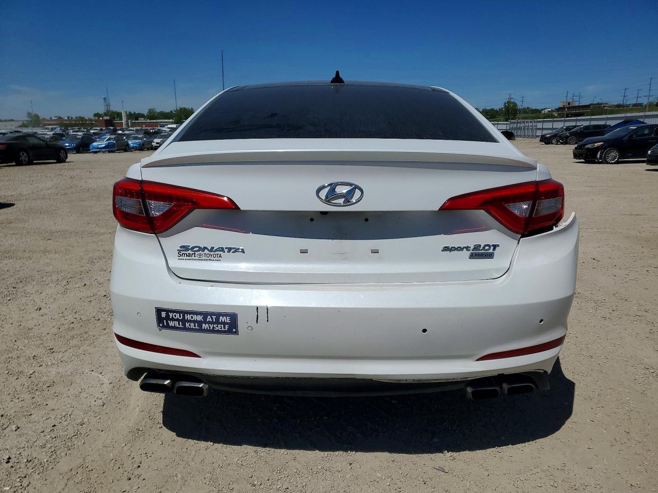 2015 Hyundai Sonata Limited 2.0t White vin: 5NPE34AB6FH162540