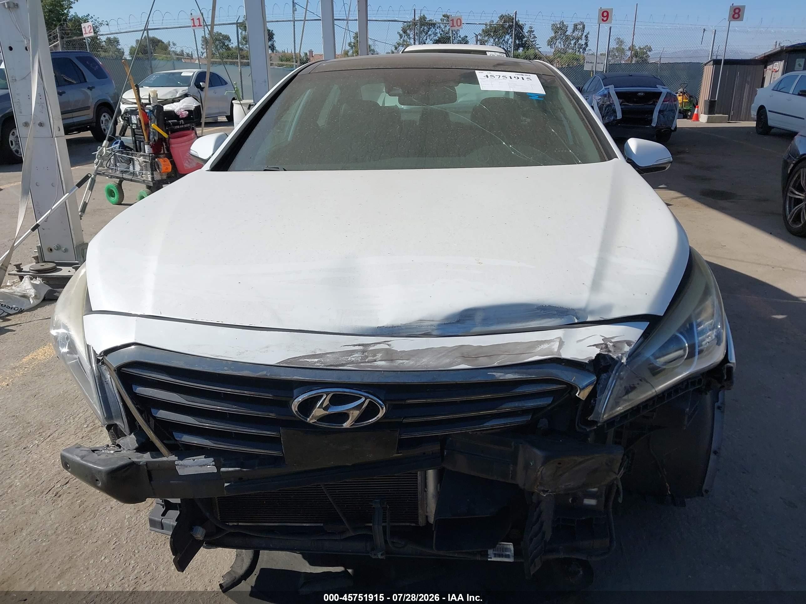 2015 Hyundai Sonata Limited 2.0t White vin: 5NPE34AB6FH175577