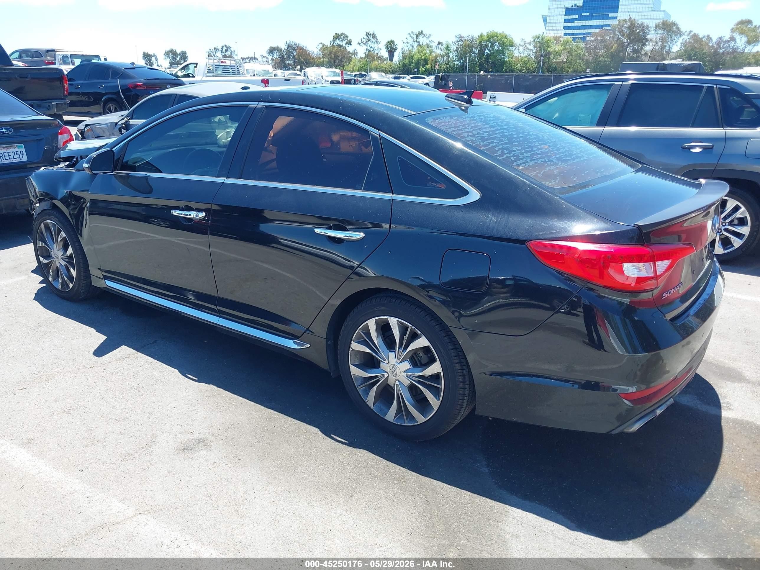 2015 Hyundai Sonata Limited 2.0t Black vin: 5NPE34AB6FH259110