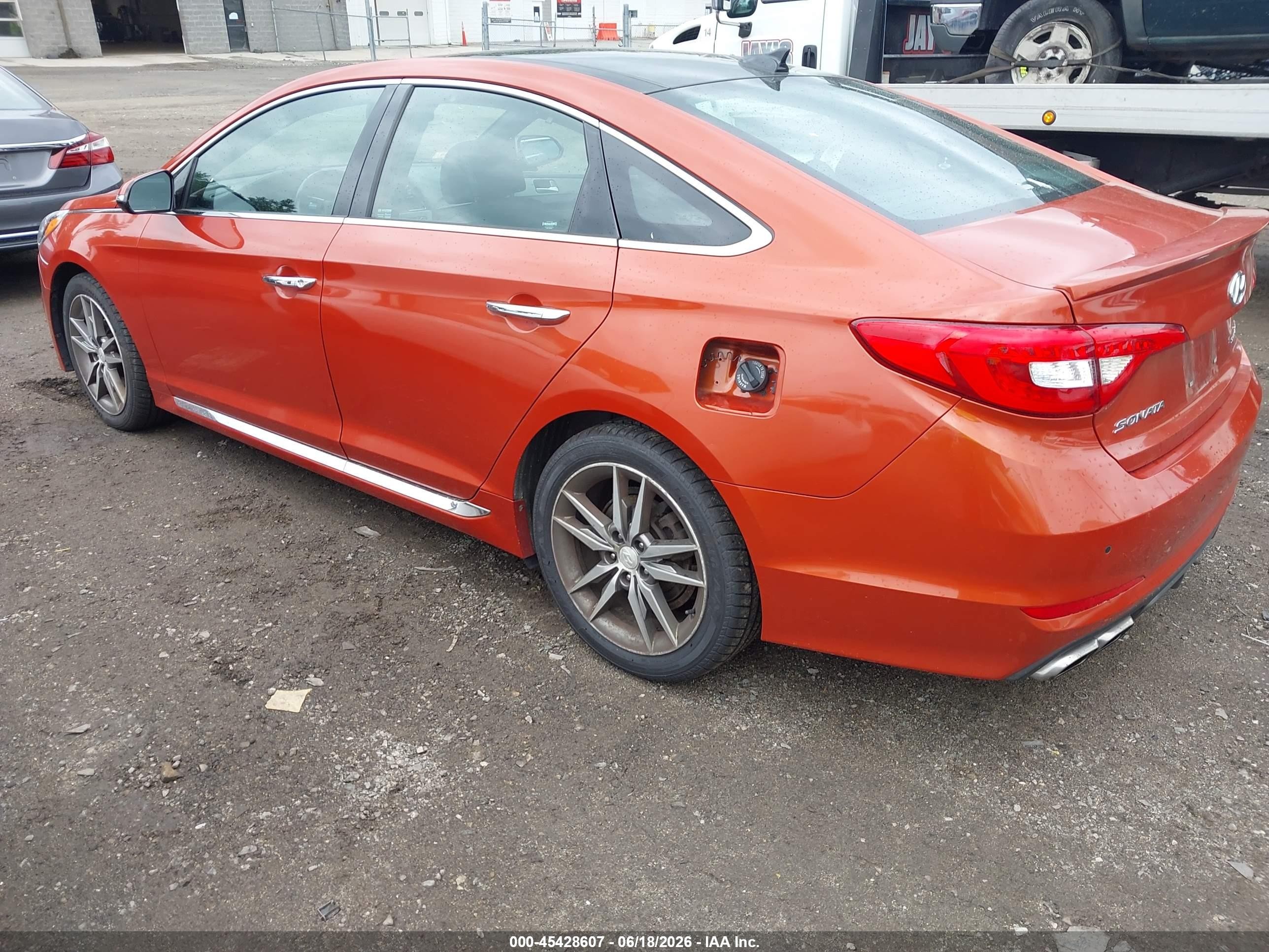 2015 Hyundai Sonata Sport 2.0t Orange vin: 5NPE34AB7FH054444