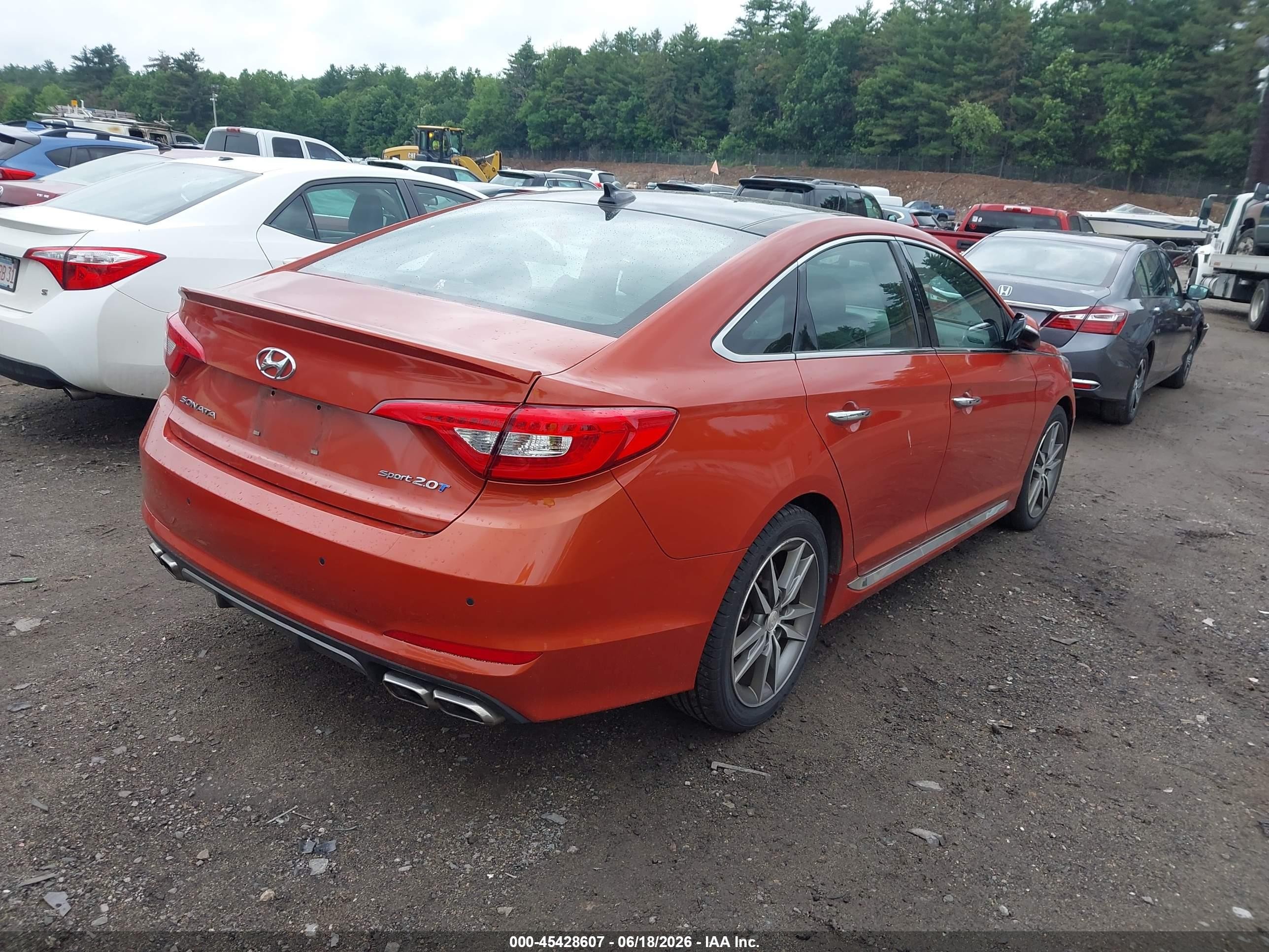 2015 Hyundai Sonata Sport 2.0t Orange vin: 5NPE34AB7FH054444