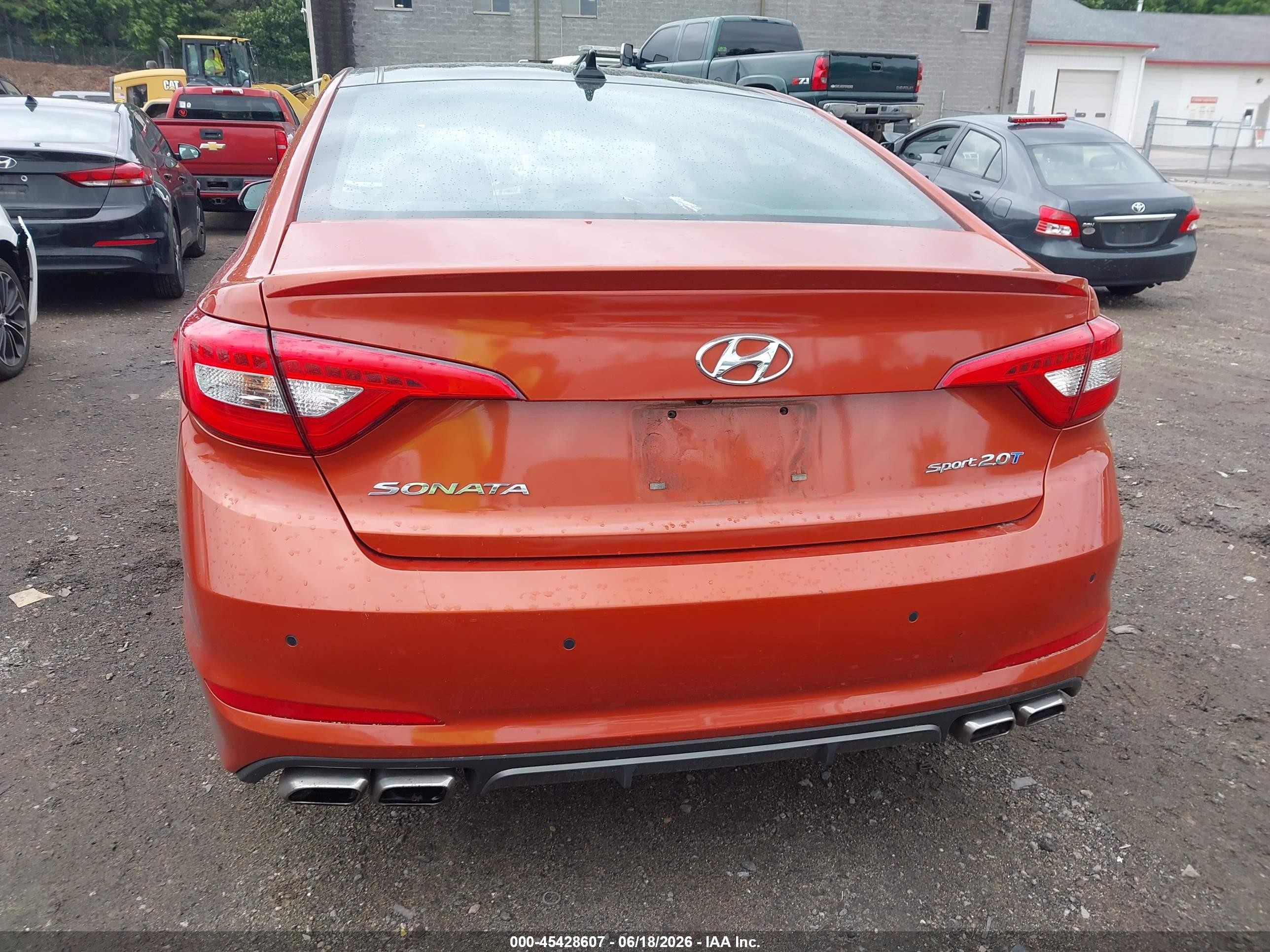 2015 Hyundai Sonata Sport 2.0t Orange vin: 5NPE34AB7FH054444