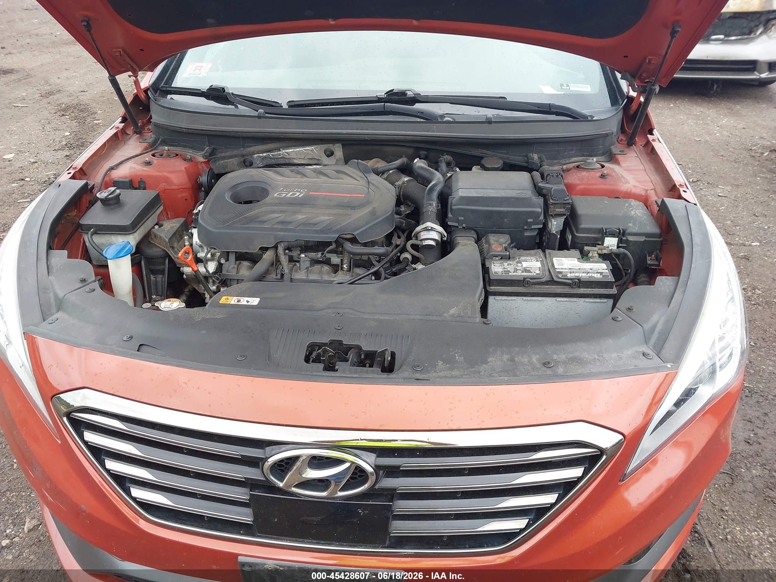 2015 Hyundai Sonata Sport 2.0t Orange vin: 5NPE34AB7FH054444