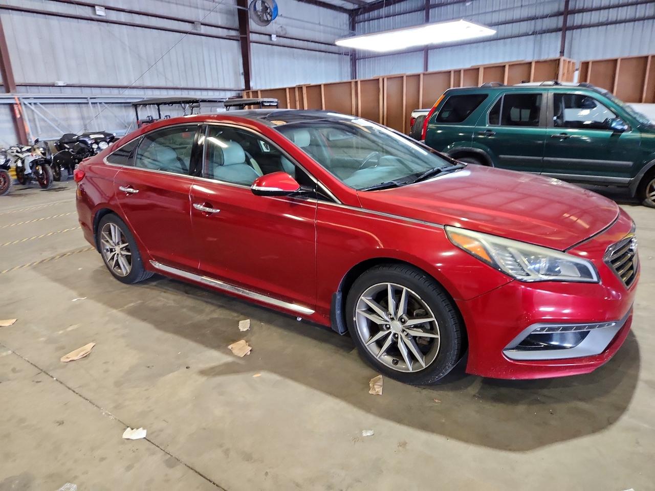 2015 Hyundai Sonata Sport 2.0t Red vin: 5NPE34AB7FH062155