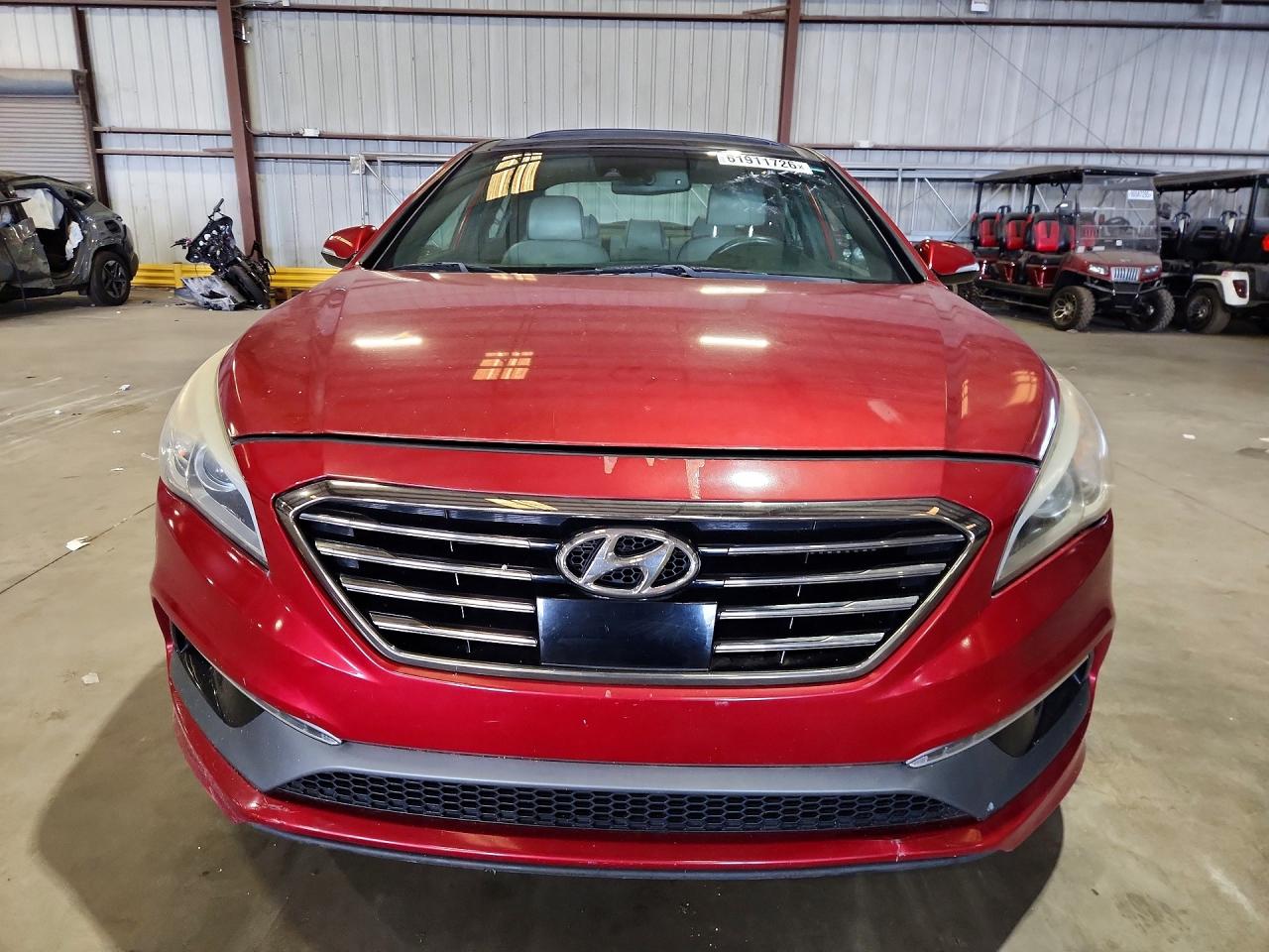 2015 Hyundai Sonata Sport 2.0t Red vin: 5NPE34AB7FH062155