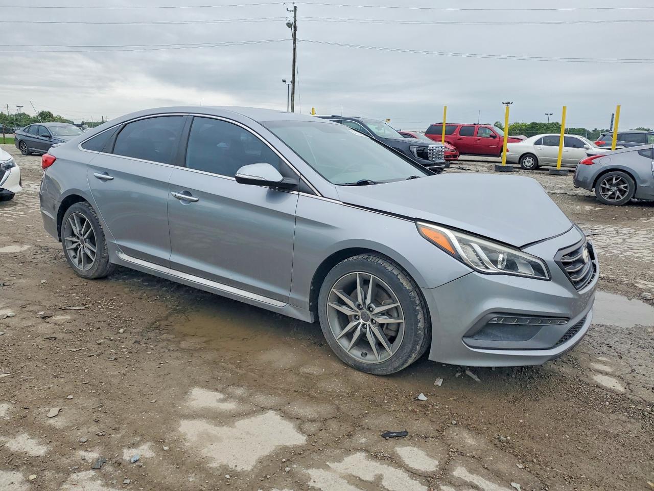 2015 Hyundai Sonata Sport 2.0t Gray vin: 5NPE34AB7FH102816