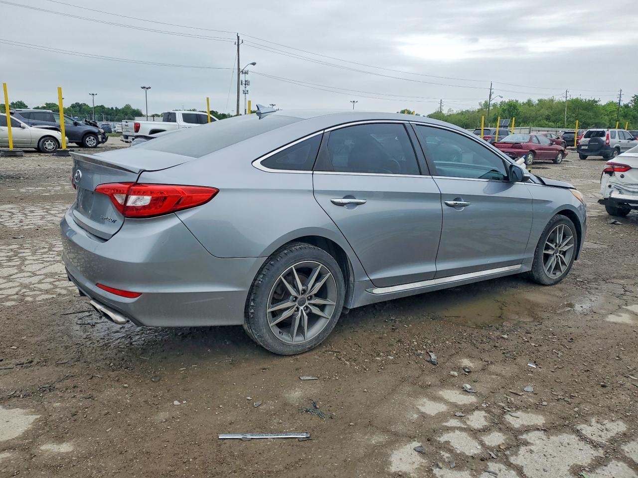 2015 Hyundai Sonata Sport 2.0t Gray vin: 5NPE34AB7FH102816