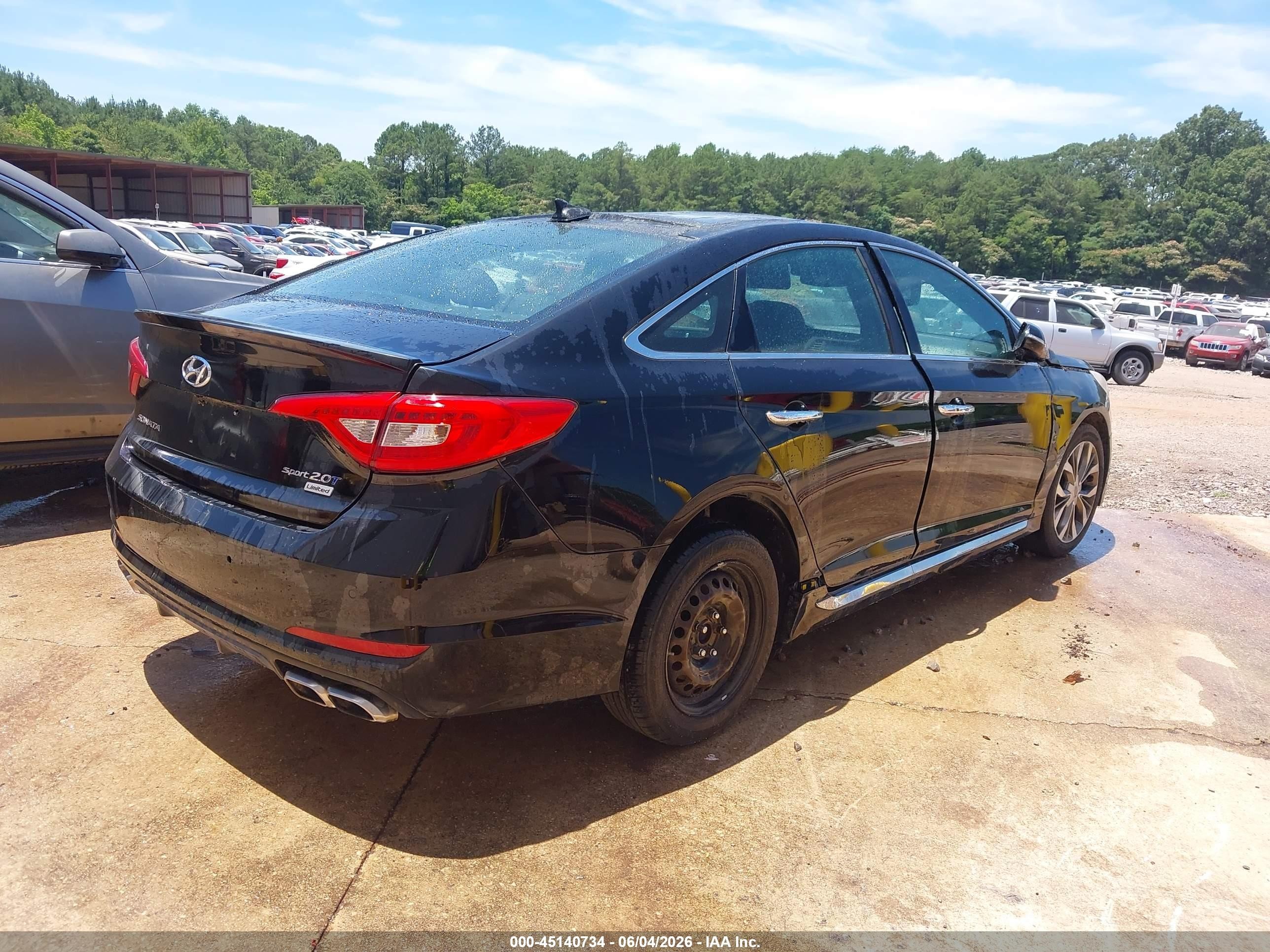 2015 Hyundai Sonata Limited 2.0t Black vin: 5NPE34AB7FH117090