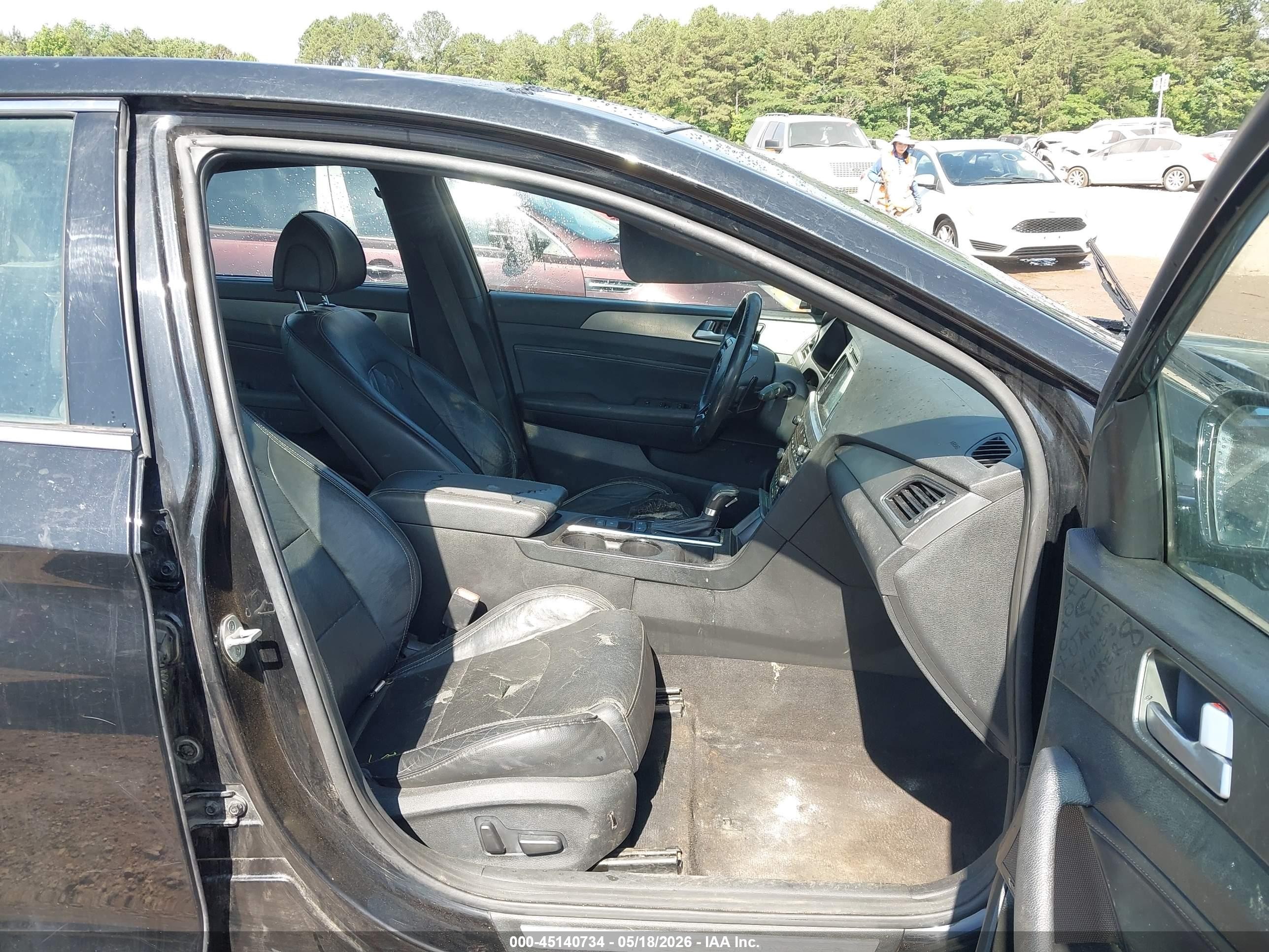 2015 Hyundai Sonata Limited 2.0t Black vin: 5NPE34AB7FH117090