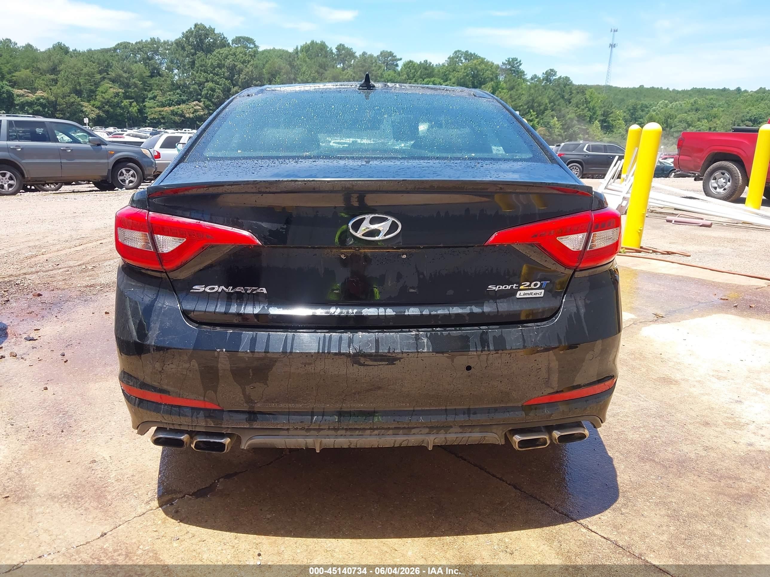 2015 Hyundai Sonata Limited 2.0t Black vin: 5NPE34AB7FH117090