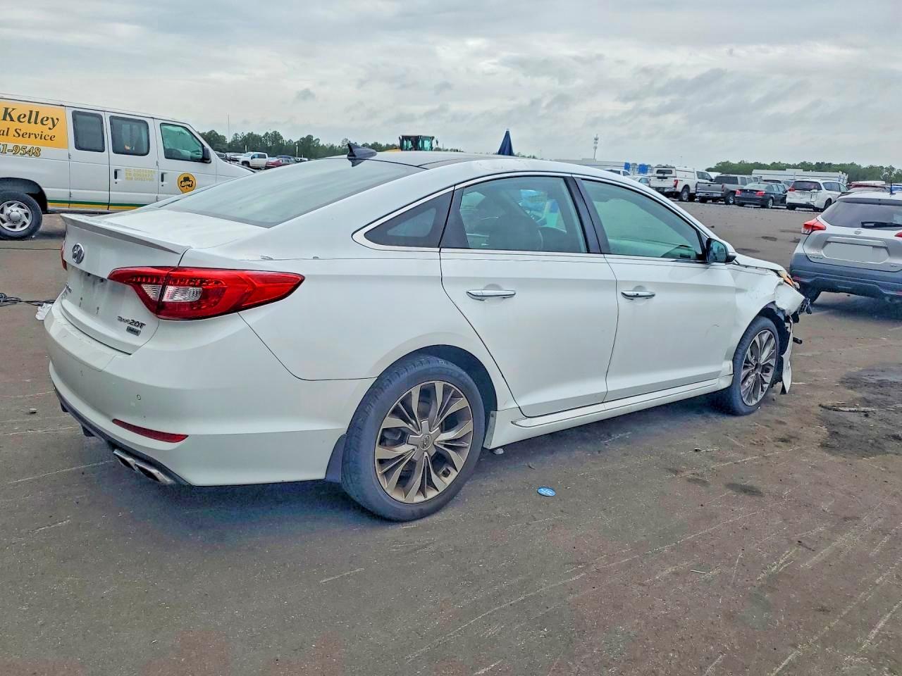 2015 Hyundai Sonata Limited 2.0t White vin: 5NPE34AB7FH125173