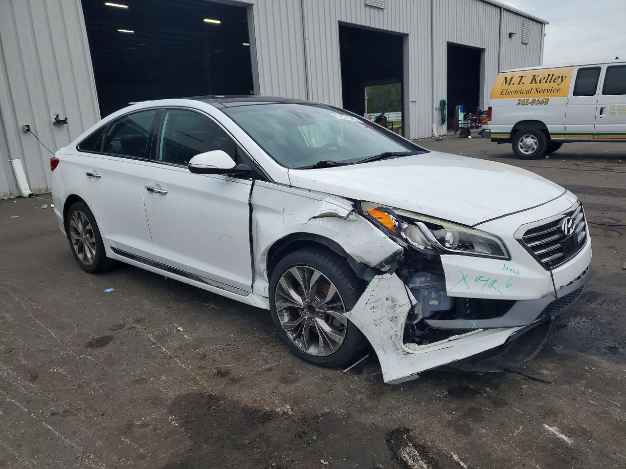 2015 Hyundai Sonata Limited 2.0t White vin: 5NPE34AB7FH125173
