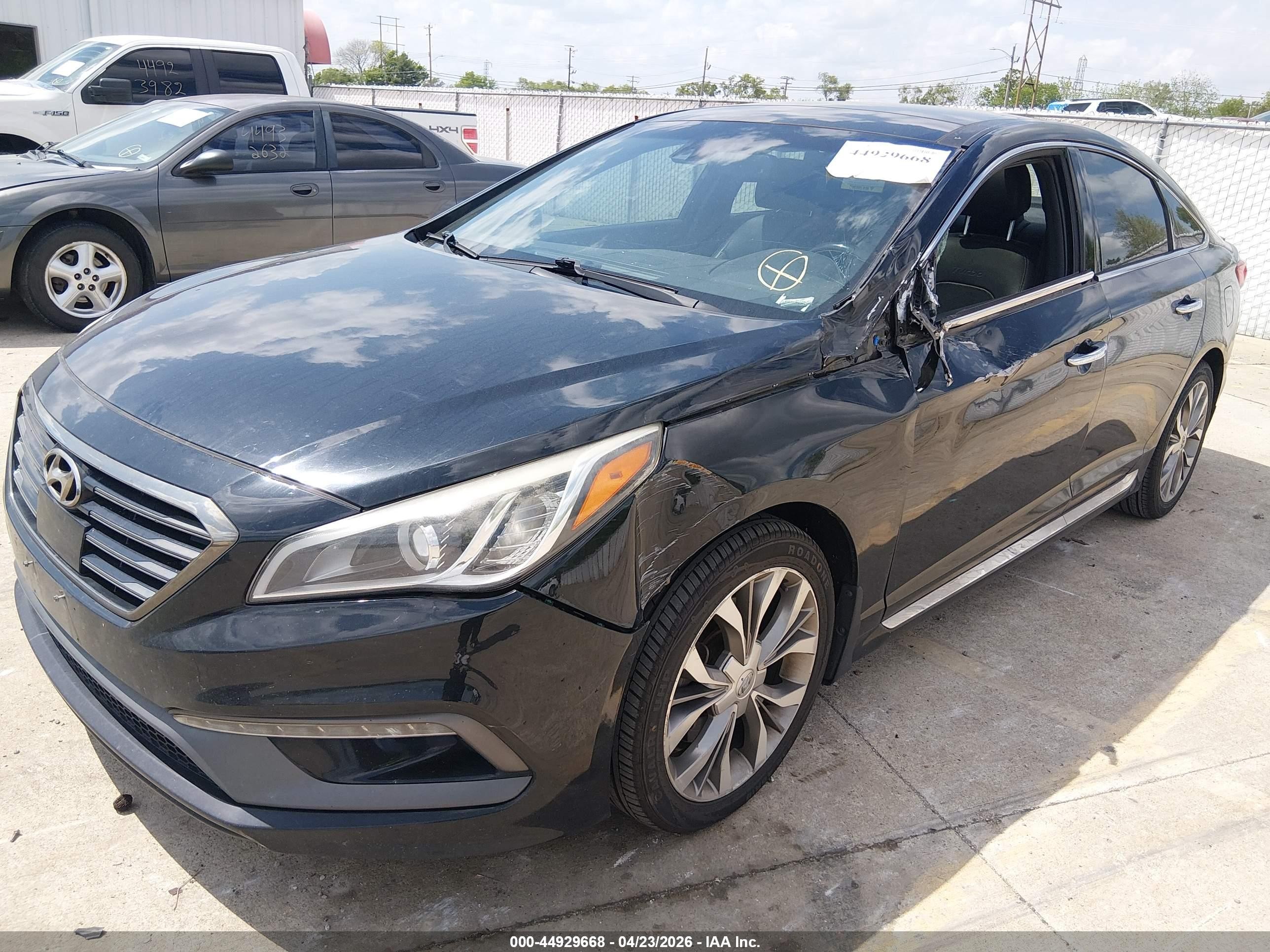 2015 Hyundai Sonata Limited 2.0t Black vin: 5NPE34AB7FH145861