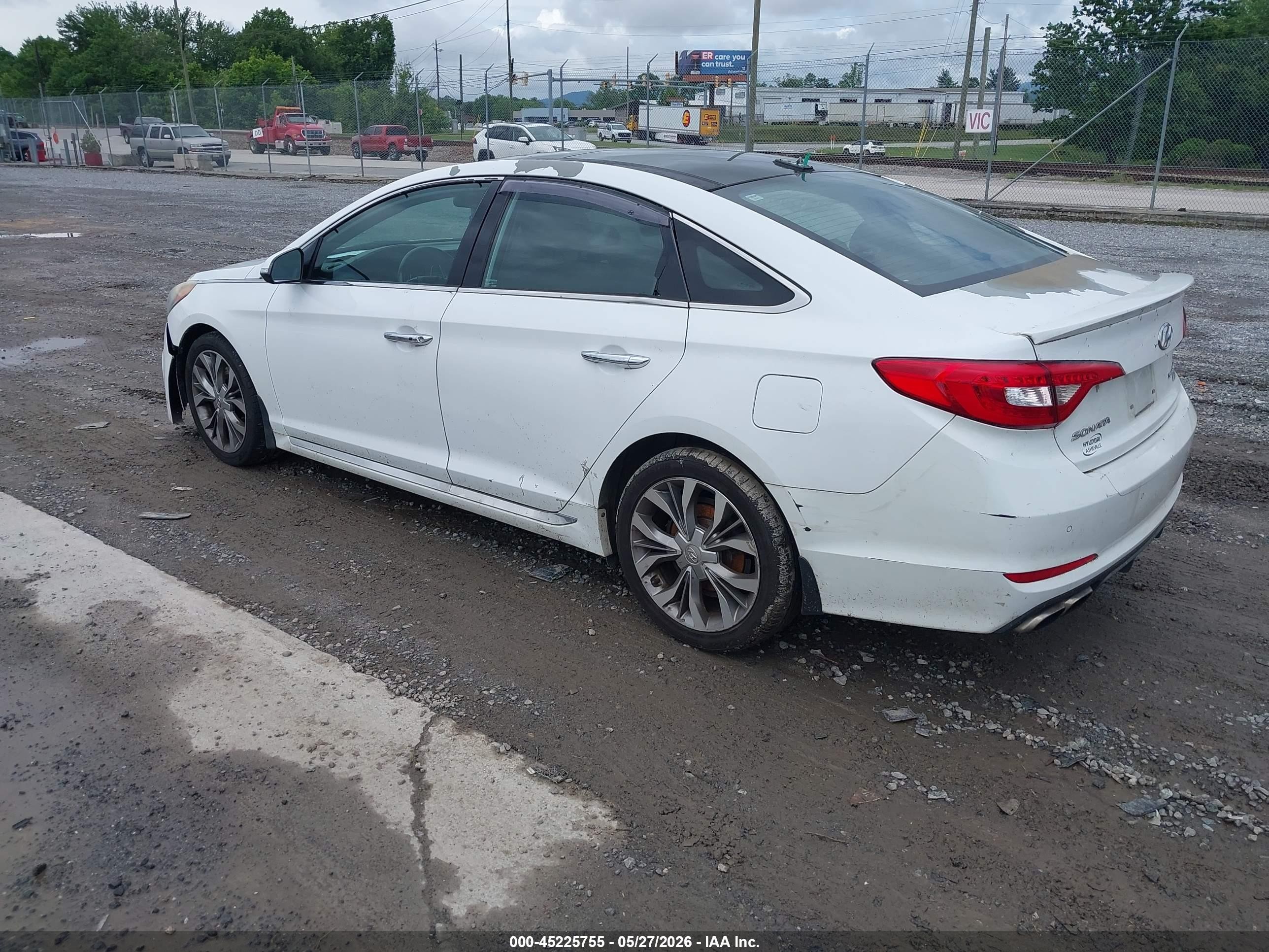 2015 Hyundai Sonata Limited 2.0t White vin: 5NPE34AB7FH240288