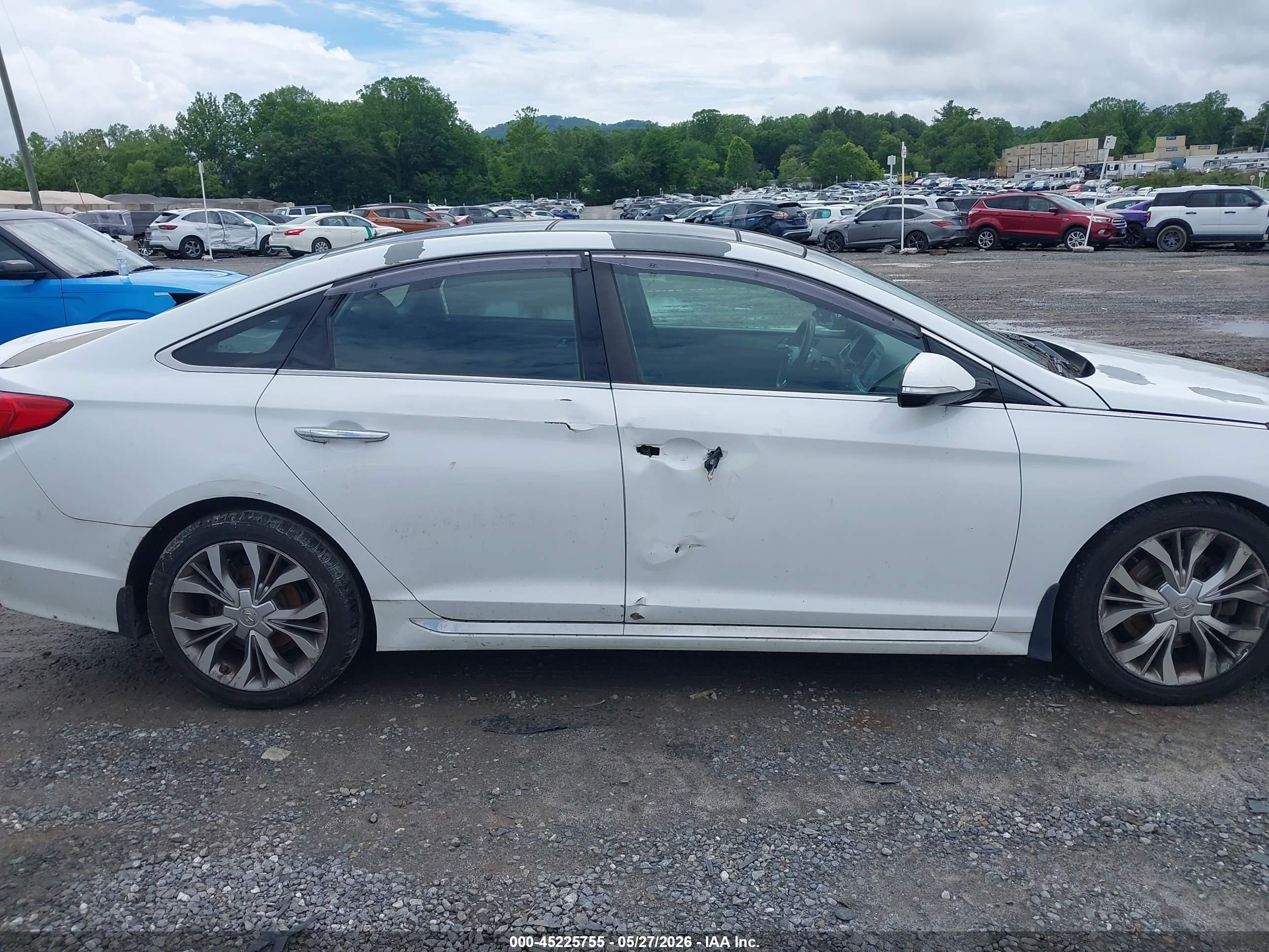 2015 Hyundai Sonata Limited 2.0t White vin: 5NPE34AB7FH240288
