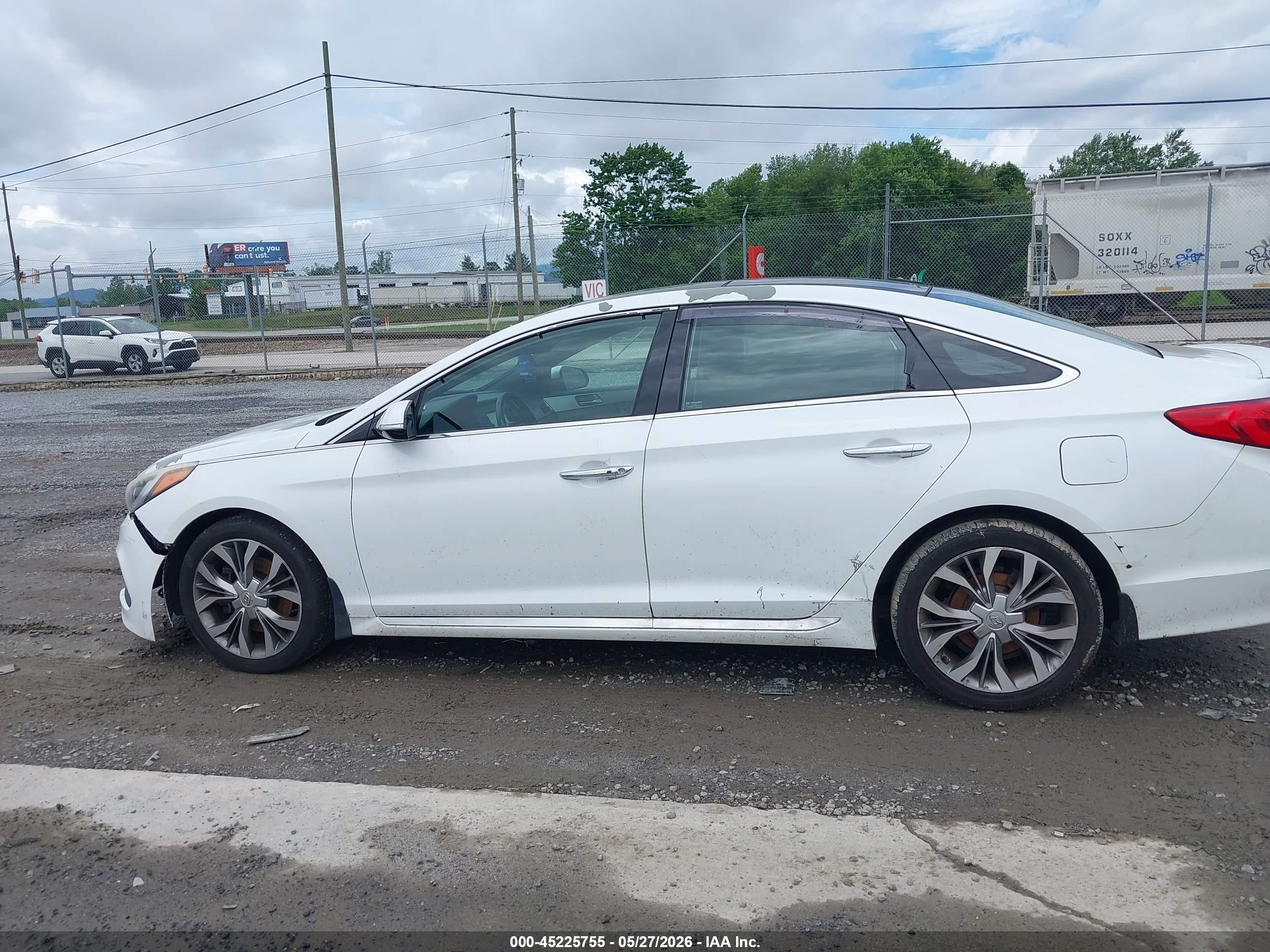 2015 Hyundai Sonata Limited 2.0t White vin: 5NPE34AB7FH240288