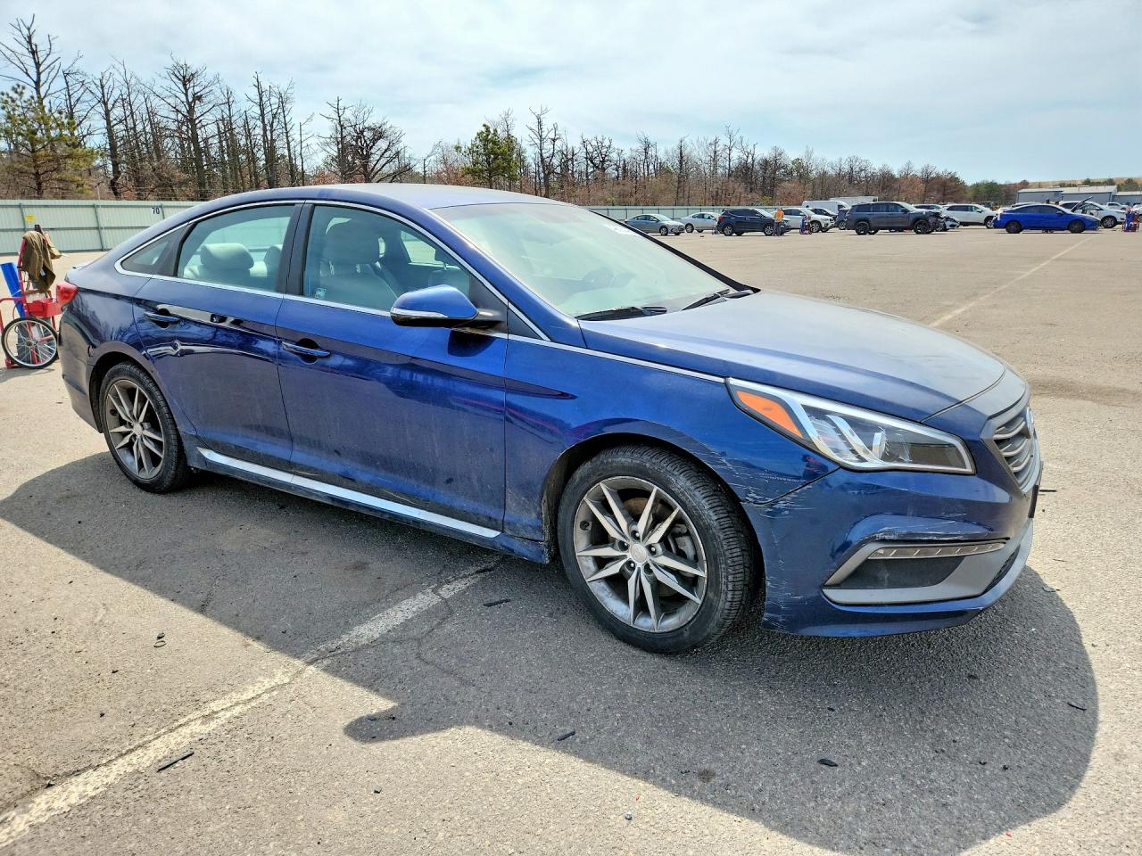 2017 Hyundai Sonata Sport 2.0t Blue vin: 5NPE34AB7HH536902