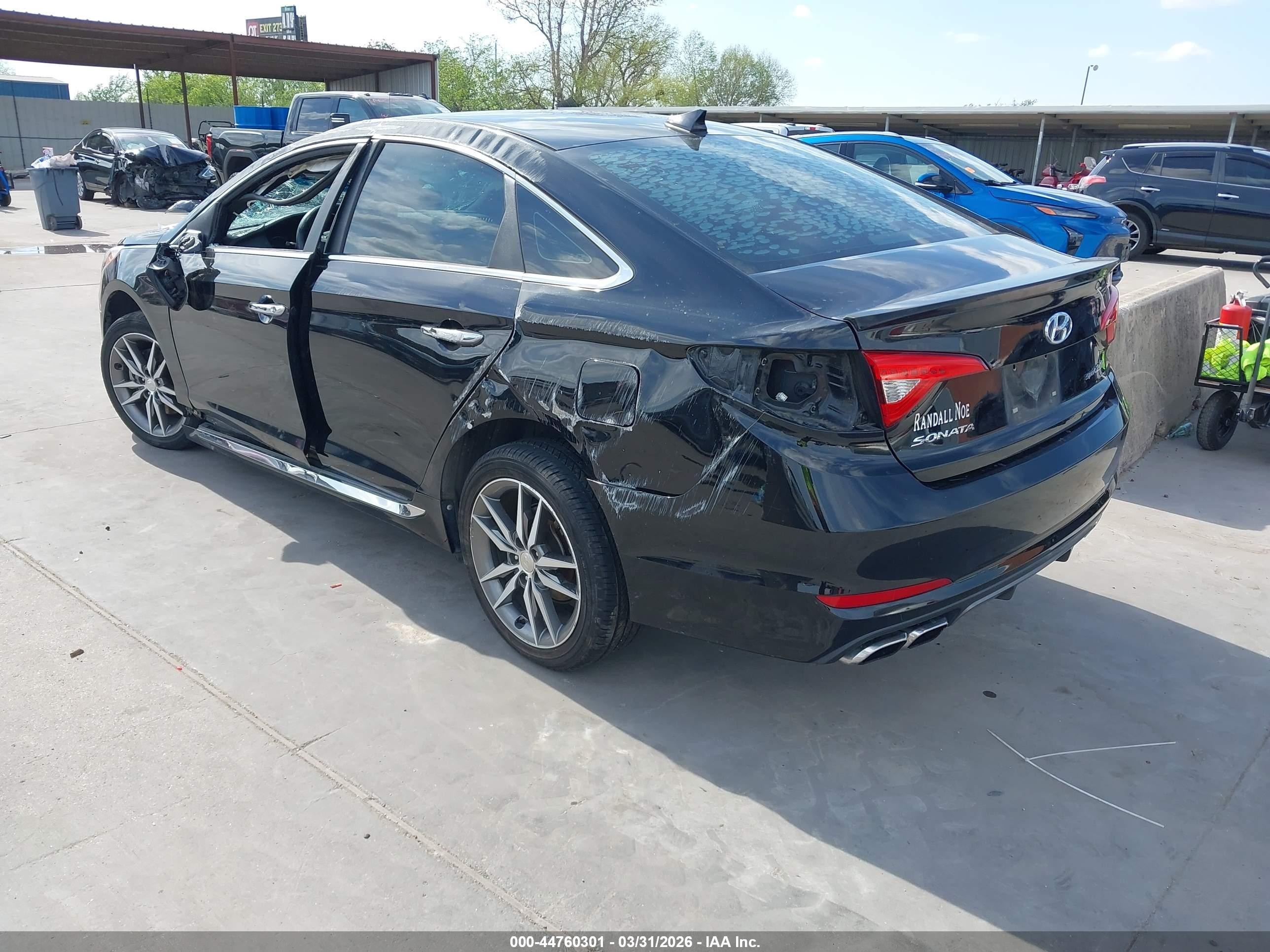 2015 Hyundai Sonata Sport 2.0t Black vin: 5NPE34AB8FH110634