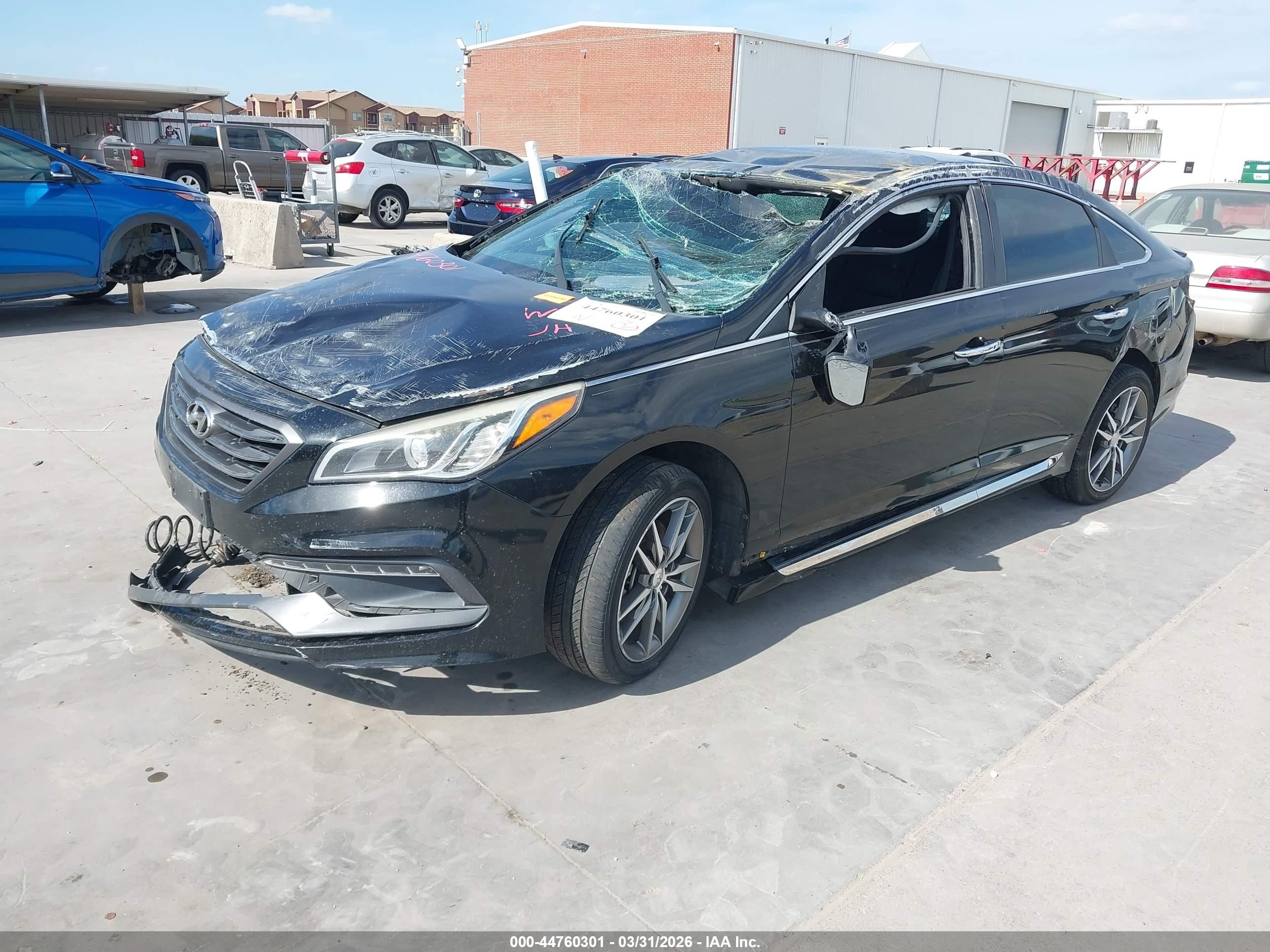 2015 Hyundai Sonata Sport 2.0t Black vin: 5NPE34AB8FH110634