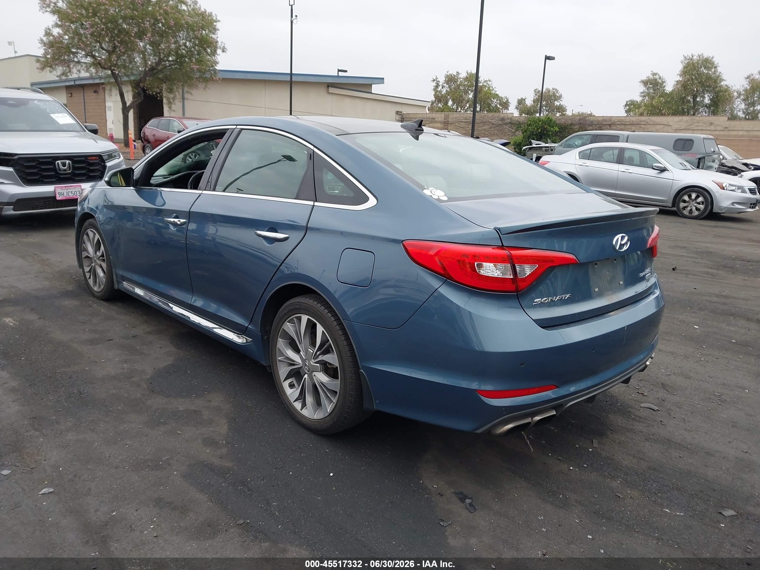 2015 Hyundai Sonata Limited 2.0t Синий vin: 5NPE34AB8FH118555