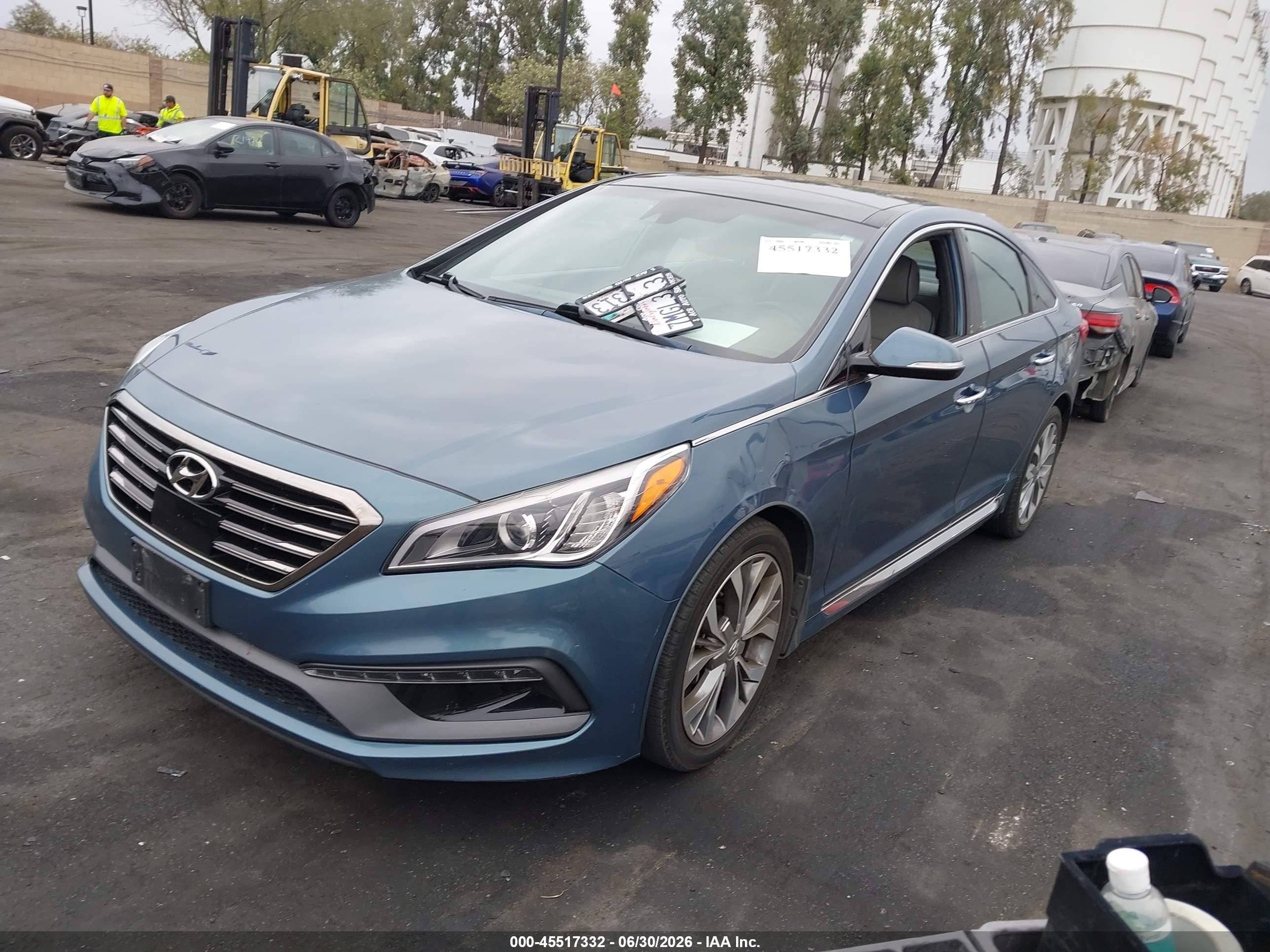 2015 Hyundai Sonata Limited 2.0t Синий vin: 5NPE34AB8FH118555