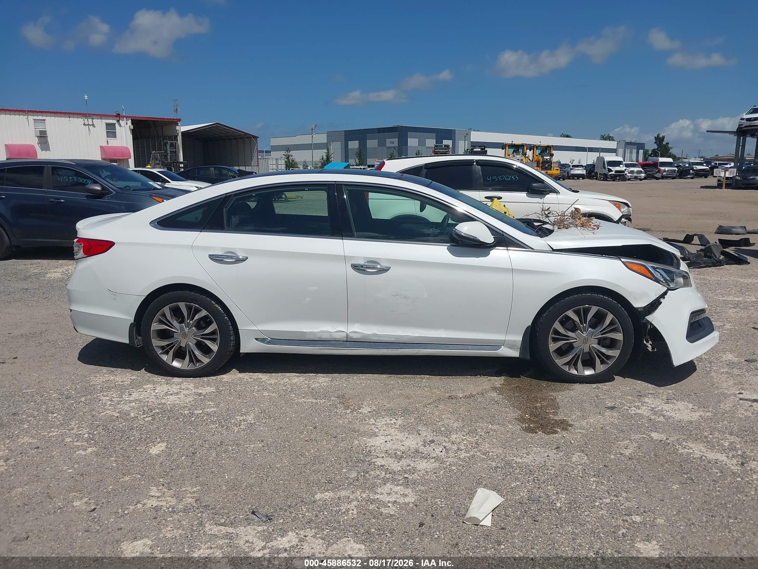 2015 Hyundai Sonata Limited 2.0t White vin: 5NPE34AB8FH134884