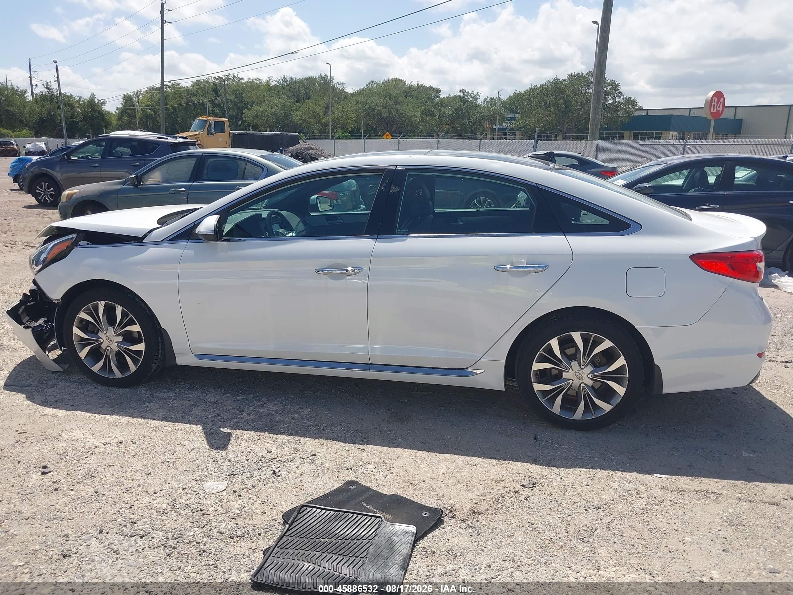 2015 Hyundai Sonata Limited 2.0t White vin: 5NPE34AB8FH134884