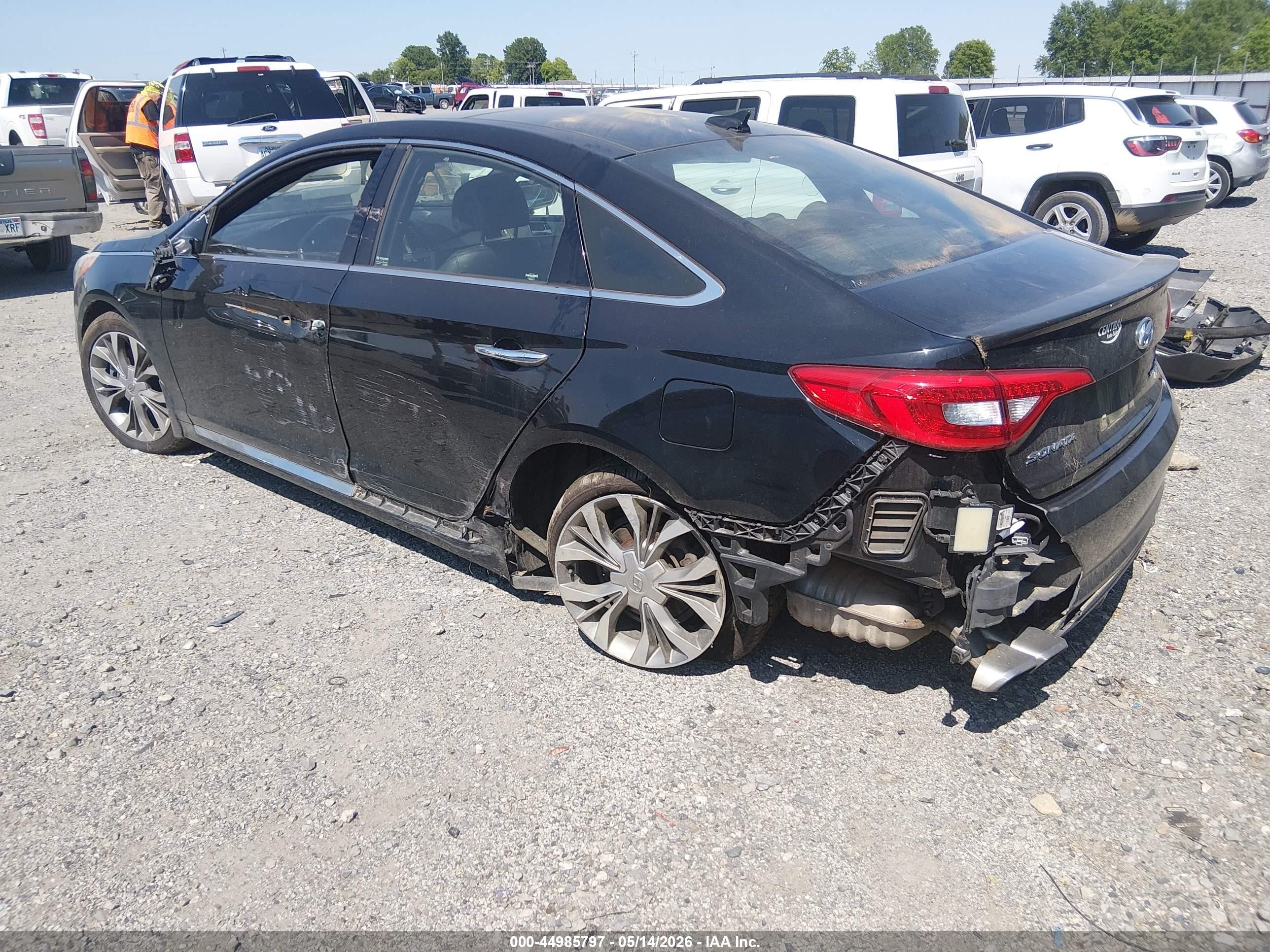 2015 Hyundai Sonata Limited 2.0t Black vin: 5NPE34AB8FH143570