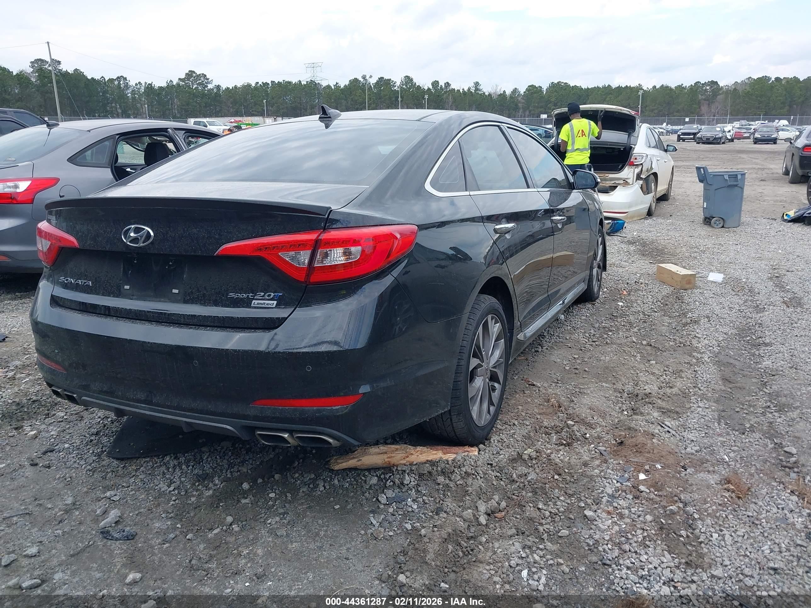 2015 Hyundai Sonata Limited 2.0t Black vin: 5NPE34AB8FH173555
