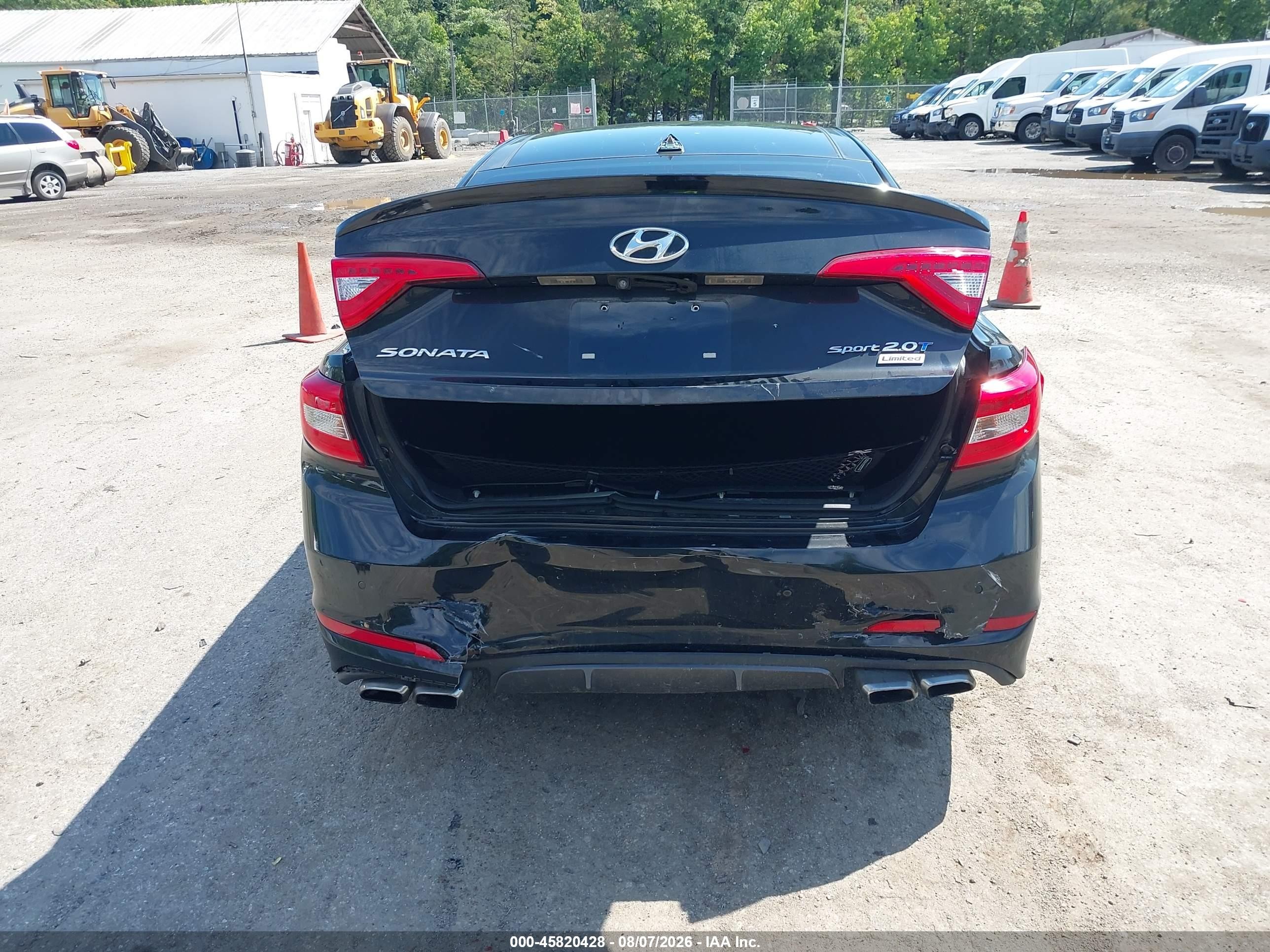 2015 Hyundai Sonata Limited 2.0t Black vin: 5NPE34AB8FH189335