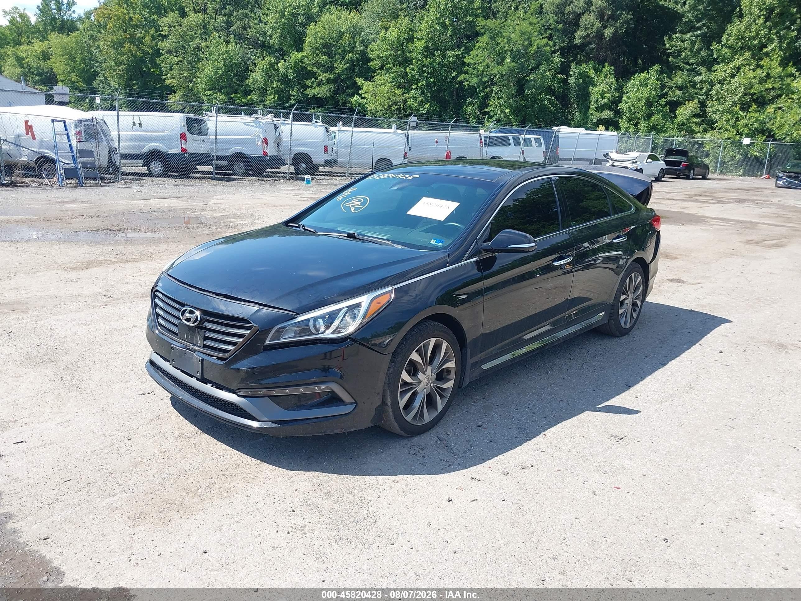 2015 Hyundai Sonata Limited 2.0t Black vin: 5NPE34AB8FH189335