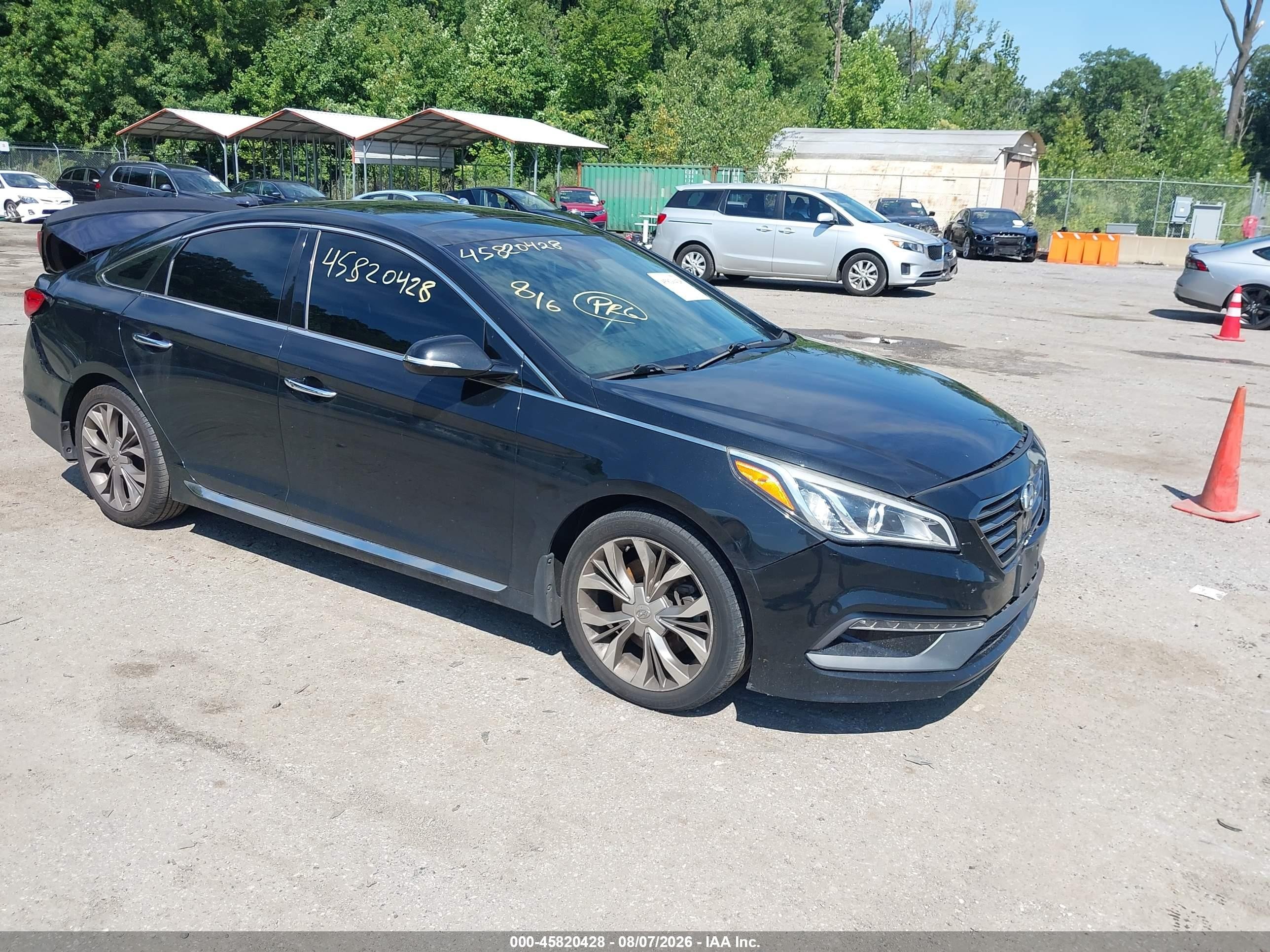2015 Hyundai Sonata Limited 2.0t Black vin: 5NPE34AB8FH189335