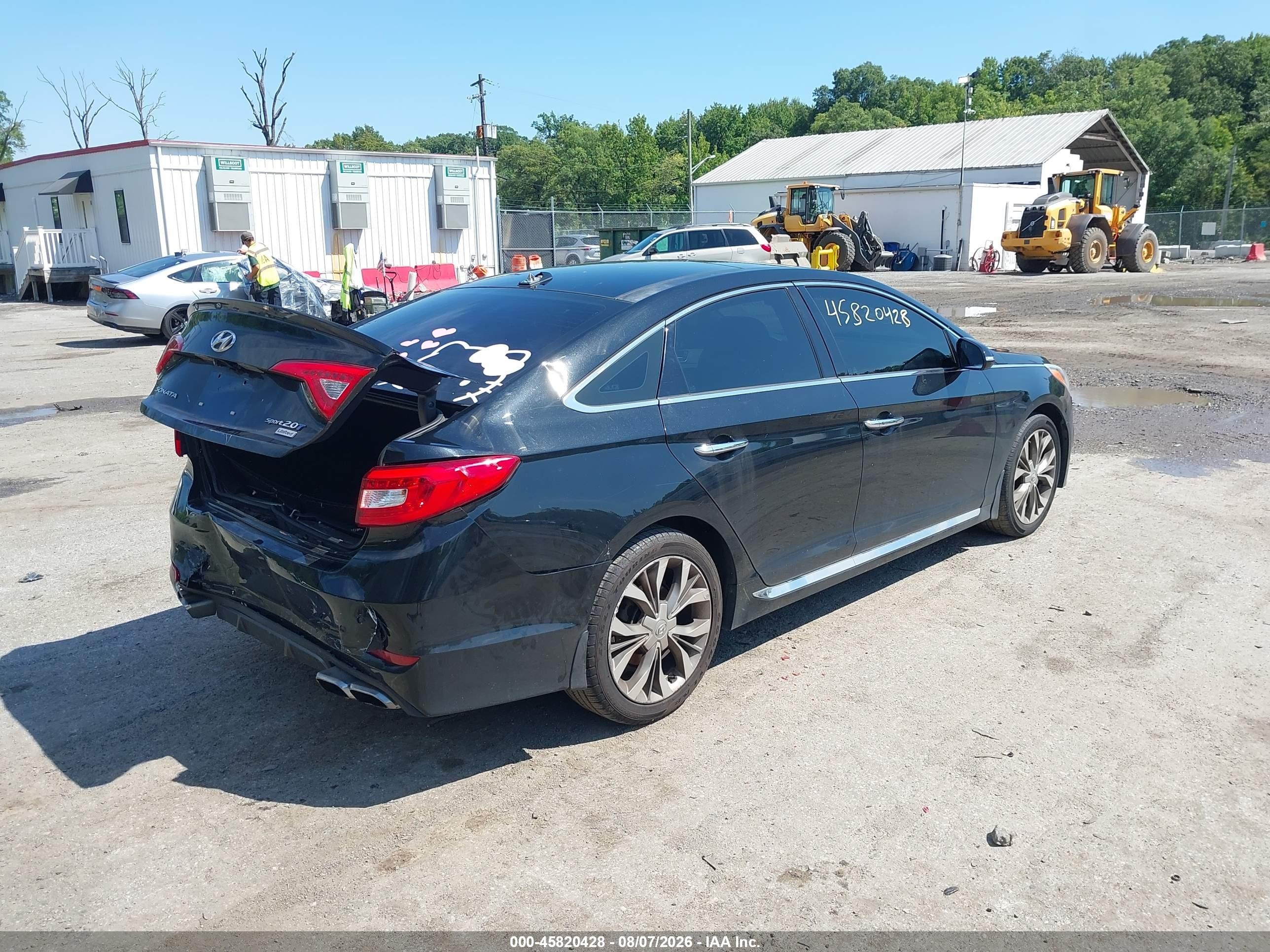 2015 Hyundai Sonata Limited 2.0t Black vin: 5NPE34AB8FH189335