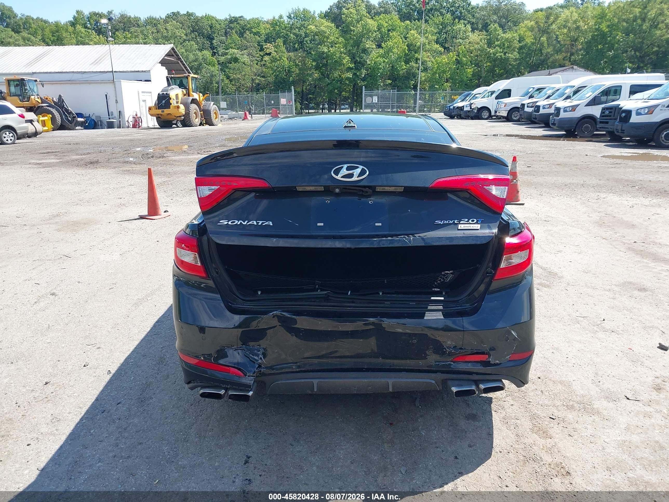 2015 Hyundai Sonata Limited 2.0t Black vin: 5NPE34AB8FH189335